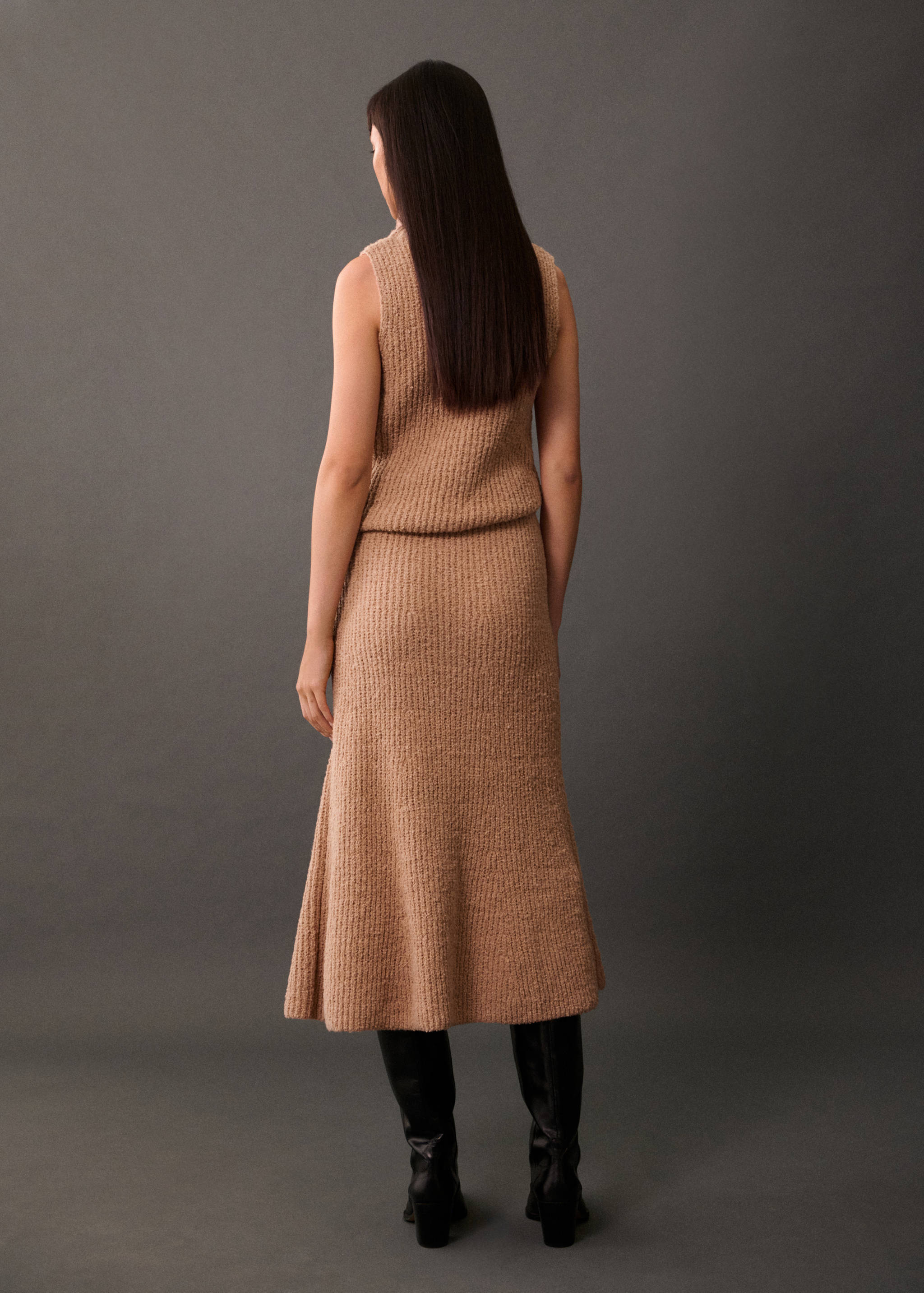 Top côtelé col roulé - Verso de l’article