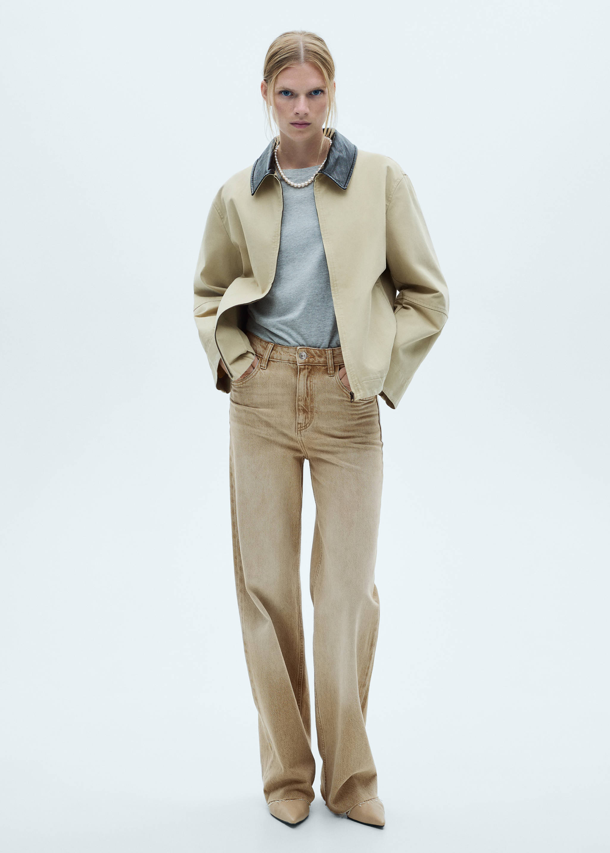 Danila high-waisted wide leg jeans - General plane