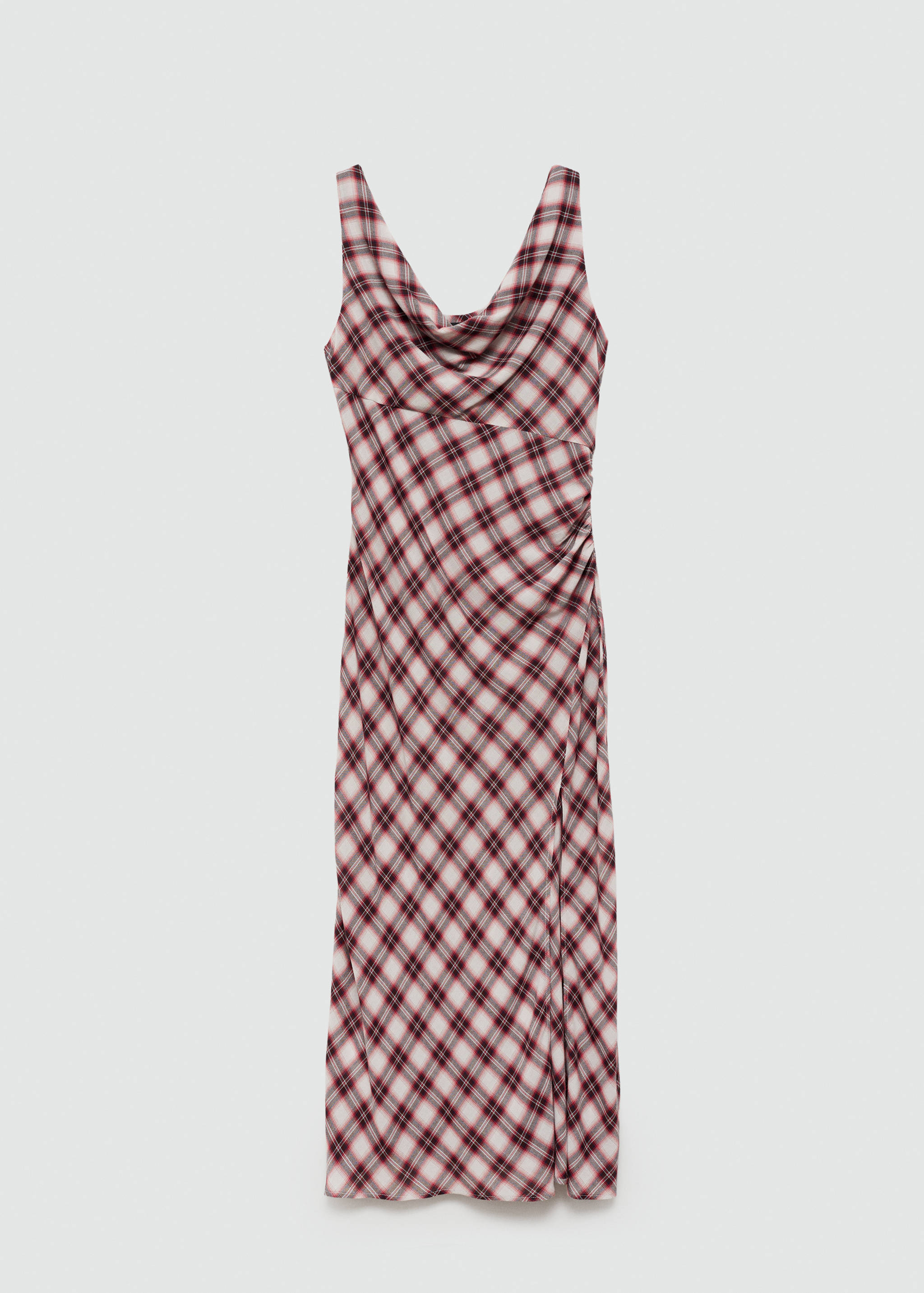 Geometrik desenli uzun elbise - Modelsiz ürün