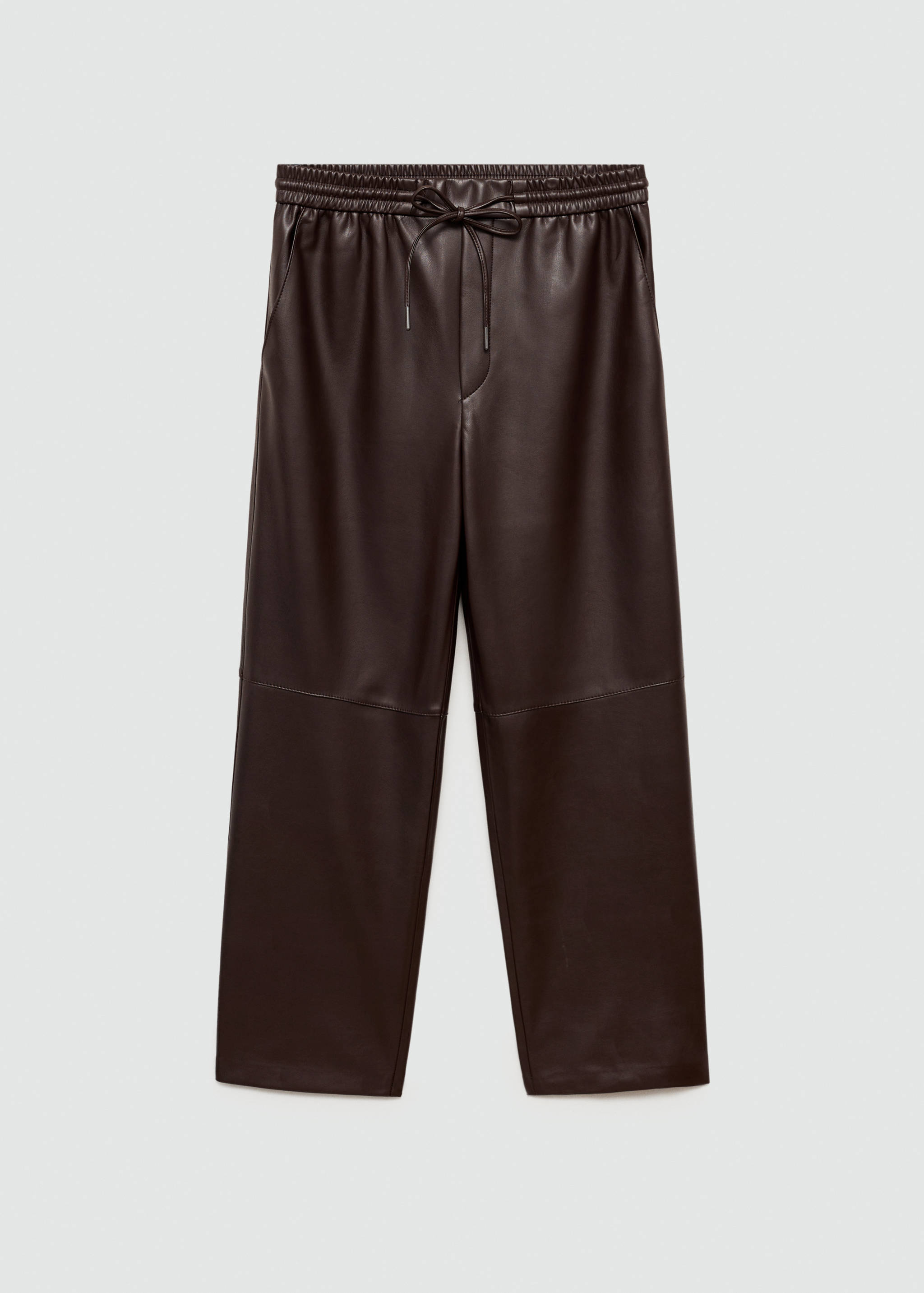 Faux-leather pants with elastic waist - Article without model