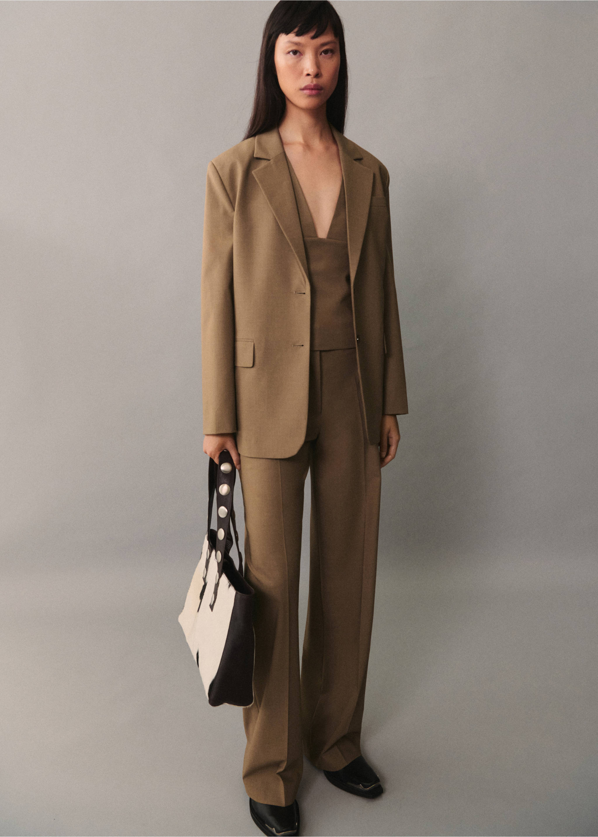 Top with wide straps - General plane, Medium Brown. Ref: 77075649-00.