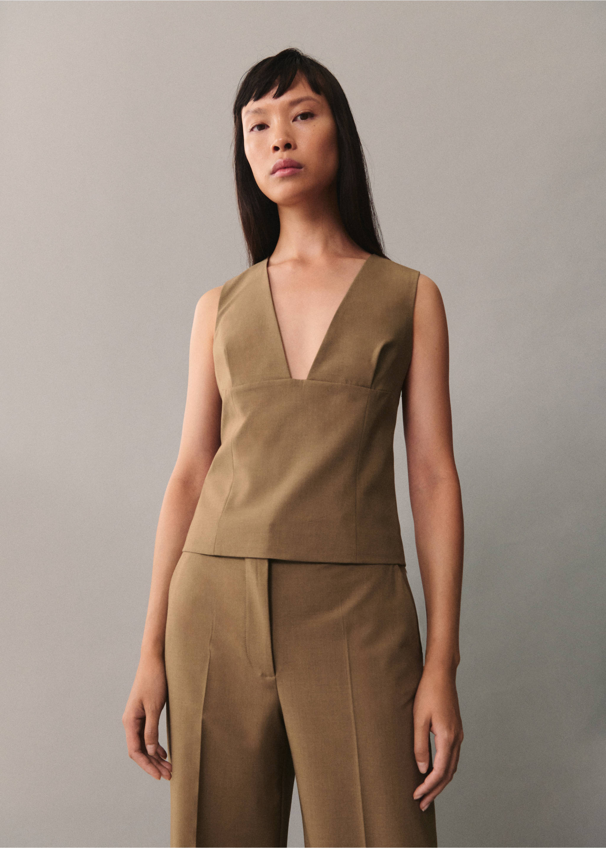 Top with wide straps - Medium plane, Medium Brown. Ref: 77075649-00.