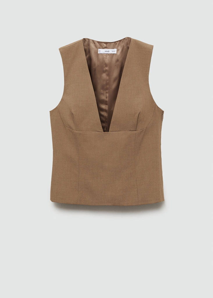 Top with wide straps — Medium Brown