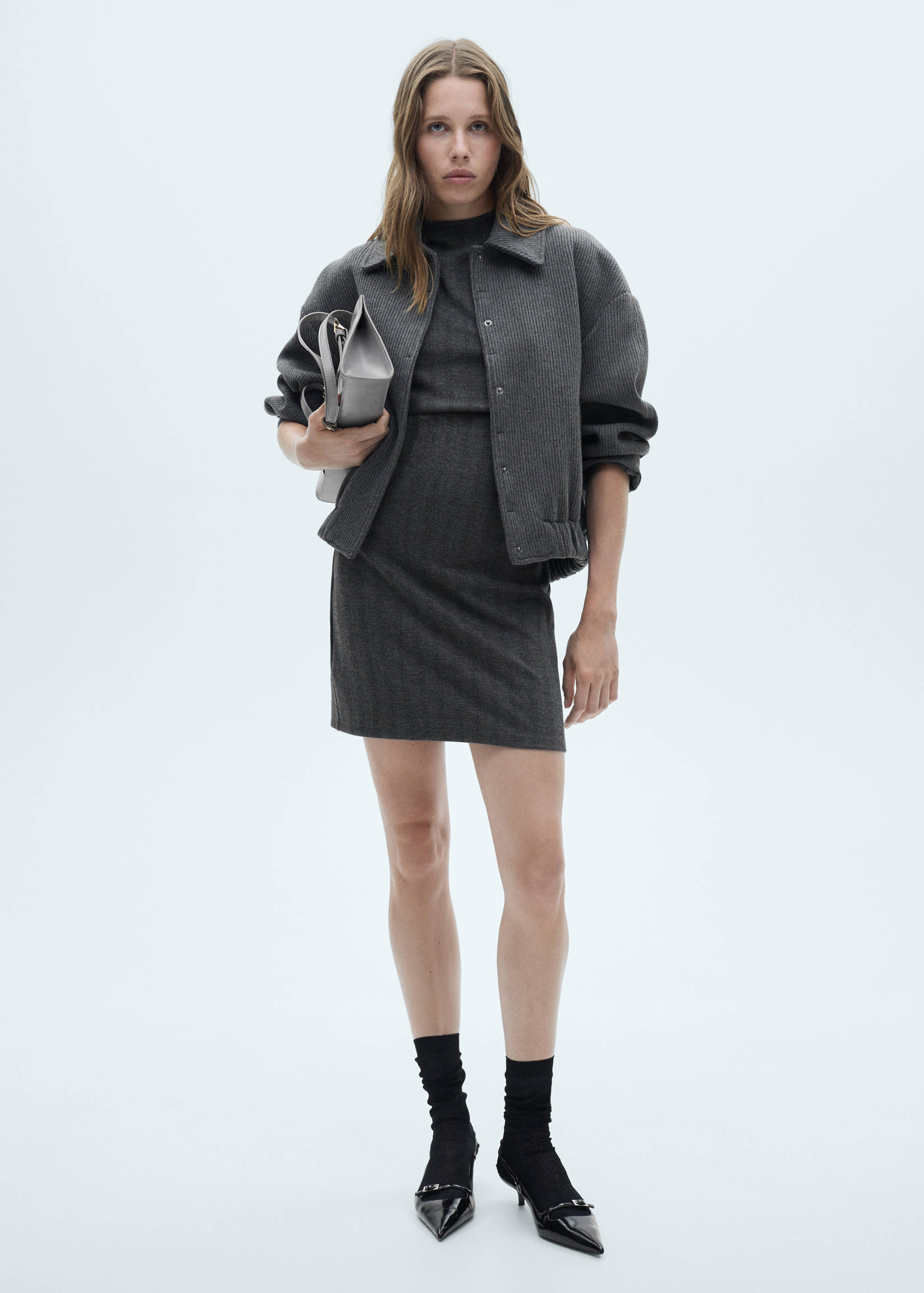 Herringbone pattern dress - General plane