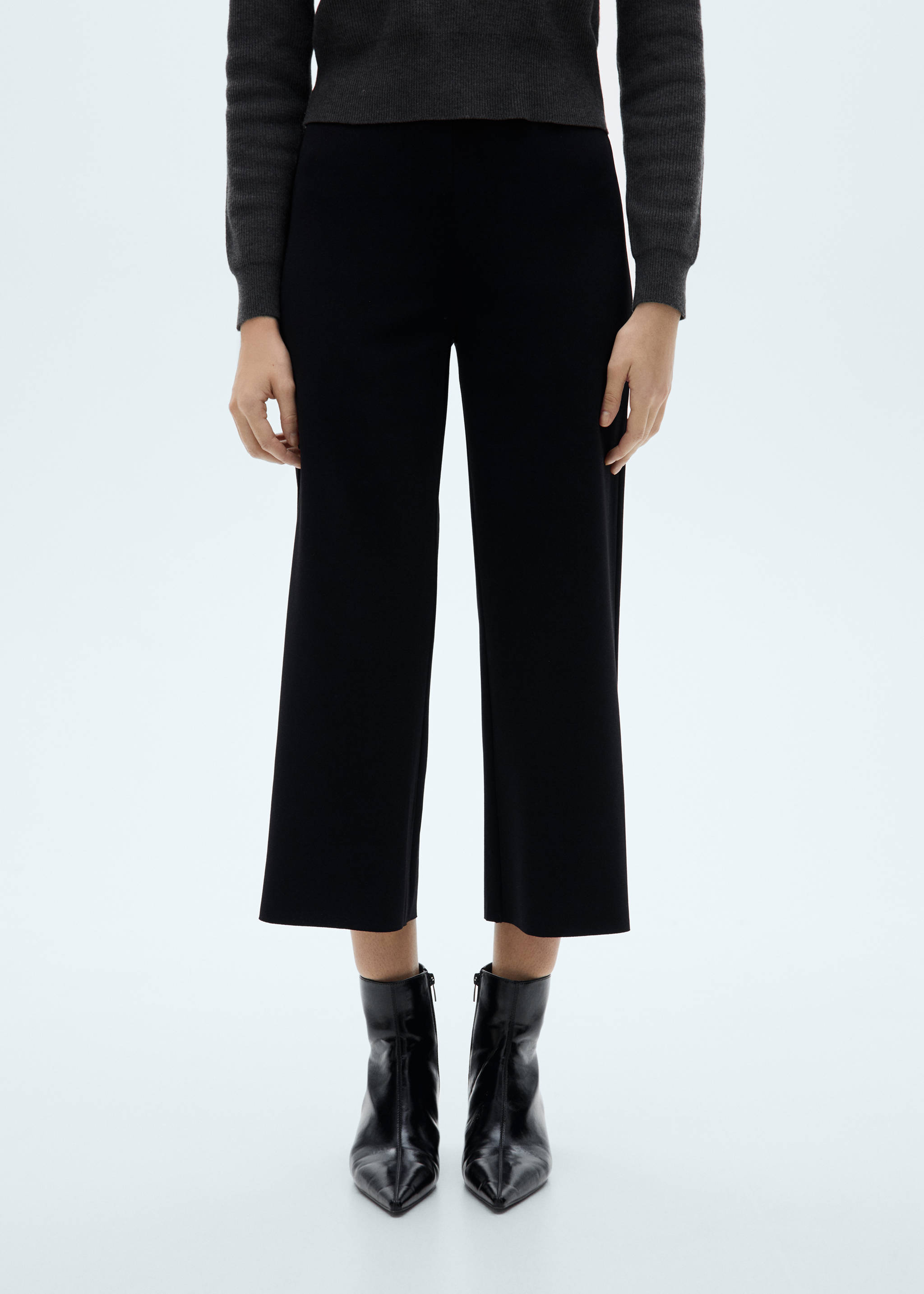 Flowy straight-fit trousers - Medium plane