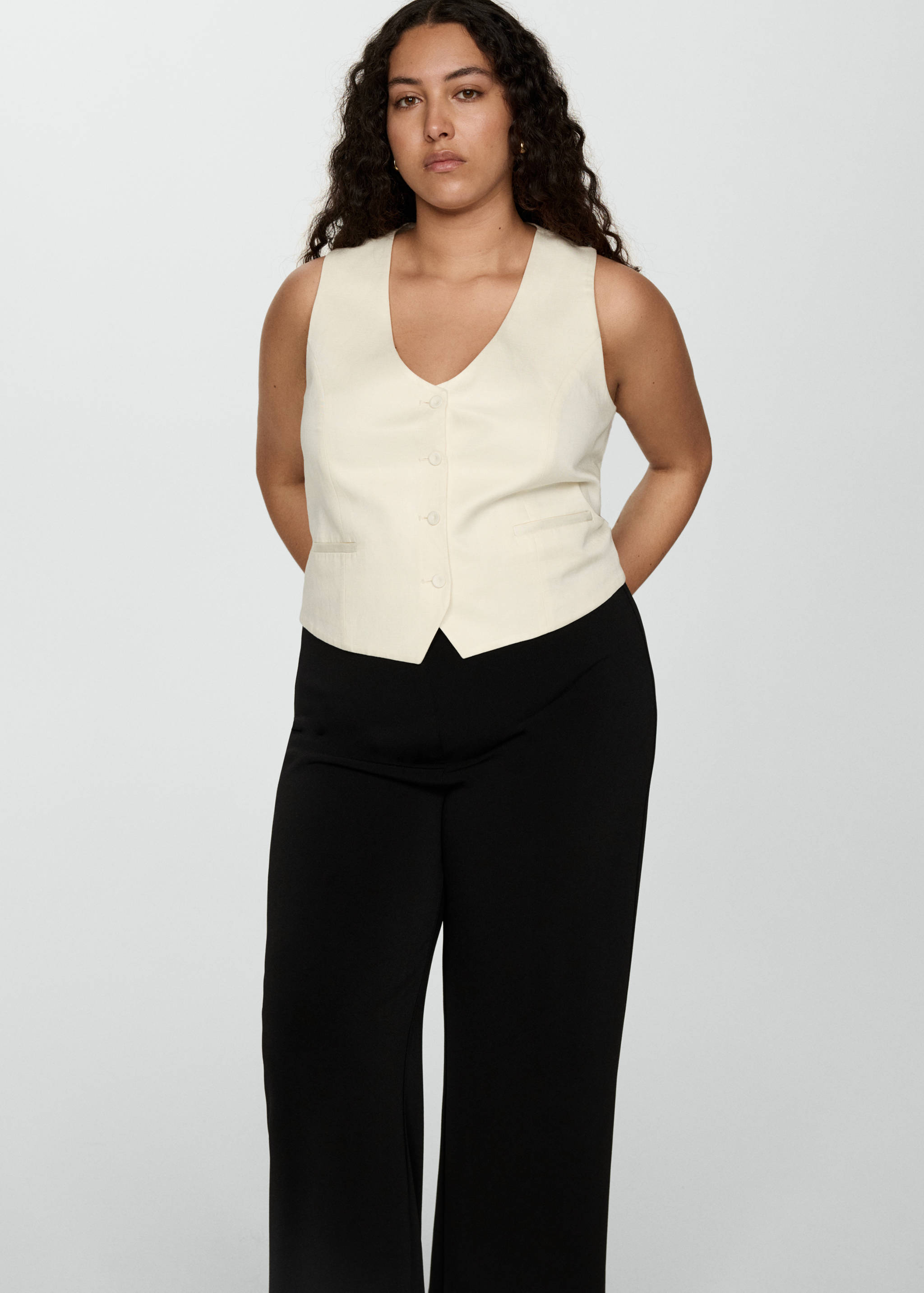 Flowy straight-fit trousers - Details of the article 5