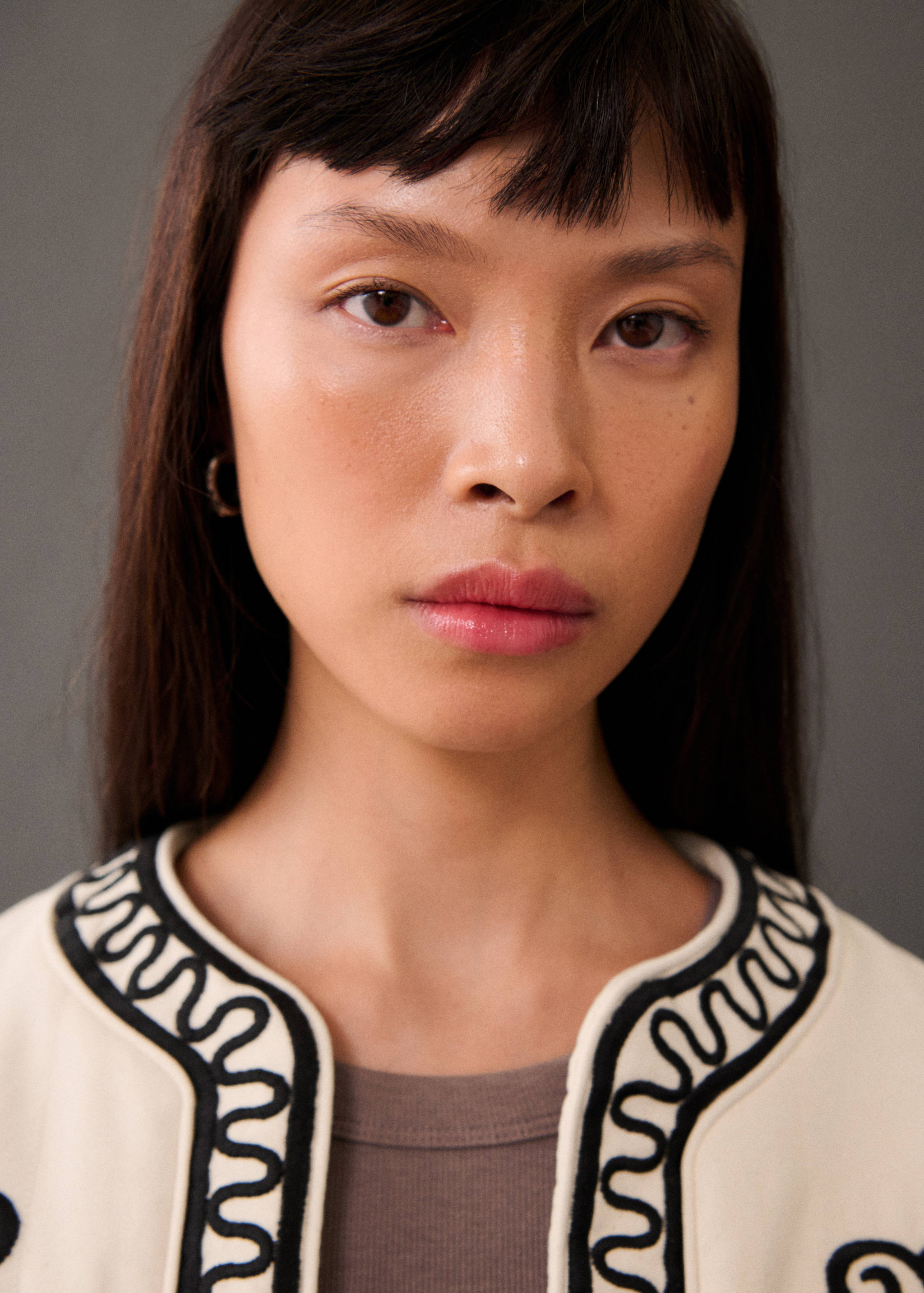 Embroidered cotton jacket - Details of the article 1