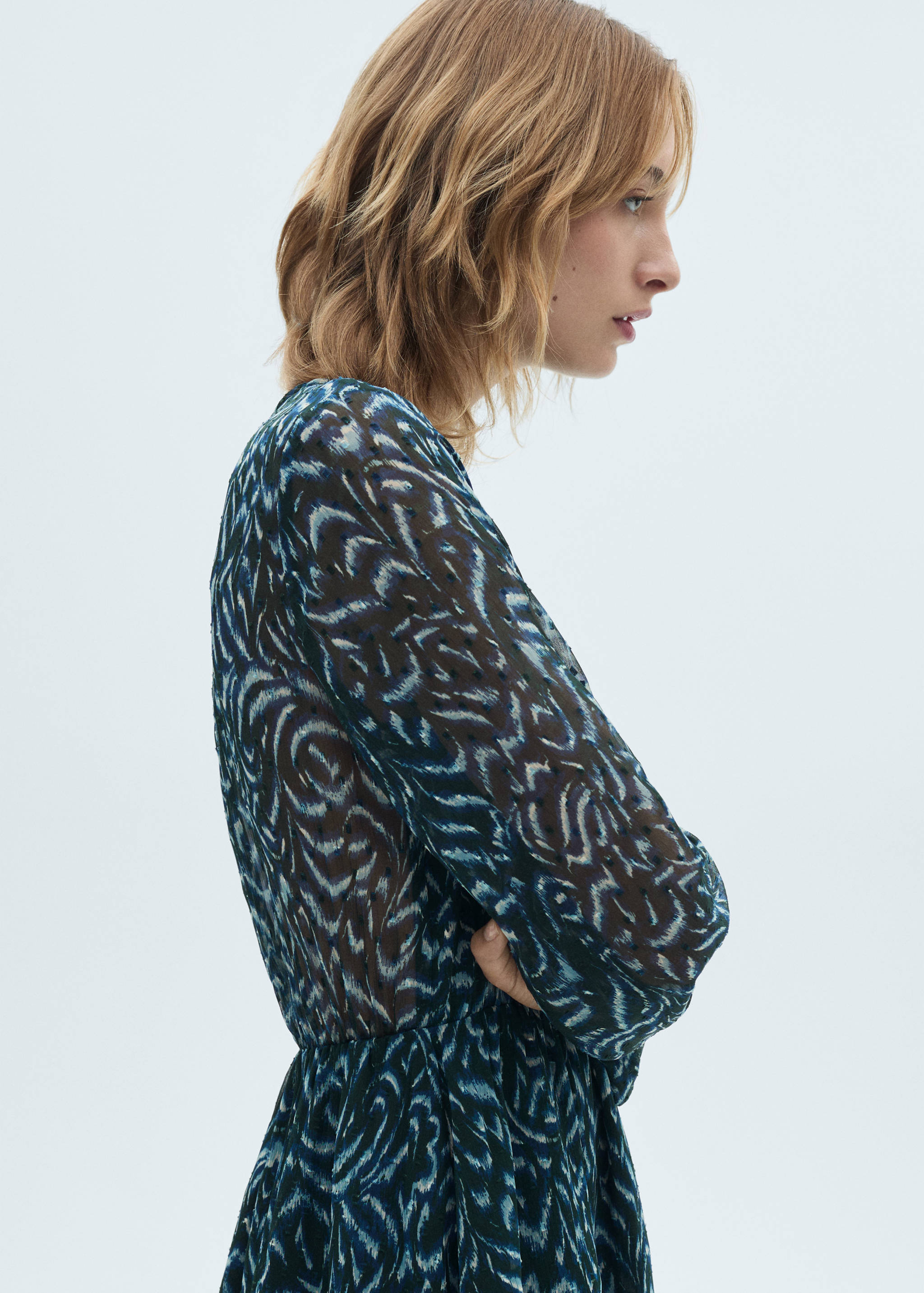 Vestido corto estampado volantes - Details of the article 1