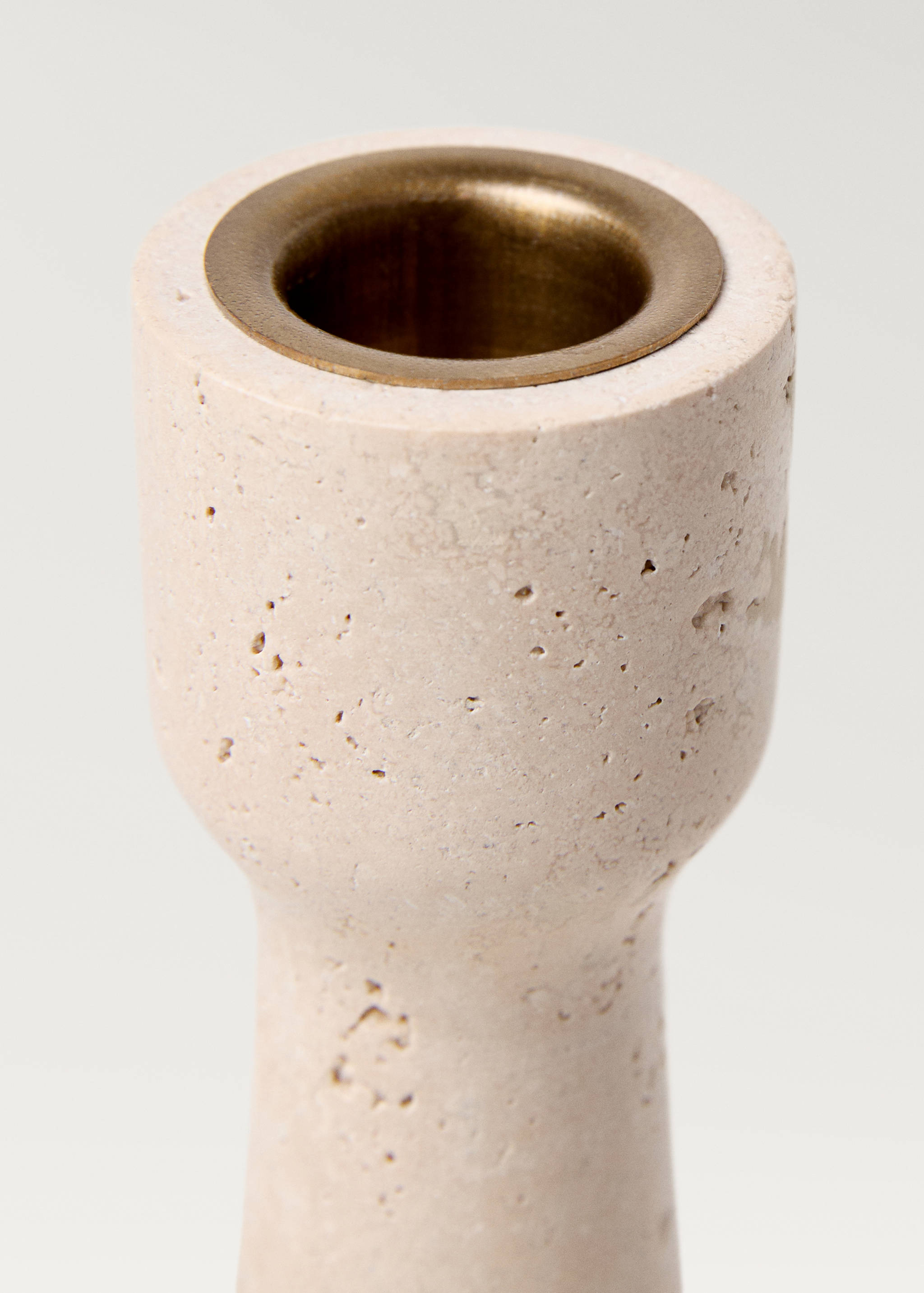 Bougeoir en travertin de taille moyenne - Détail de l'article 2