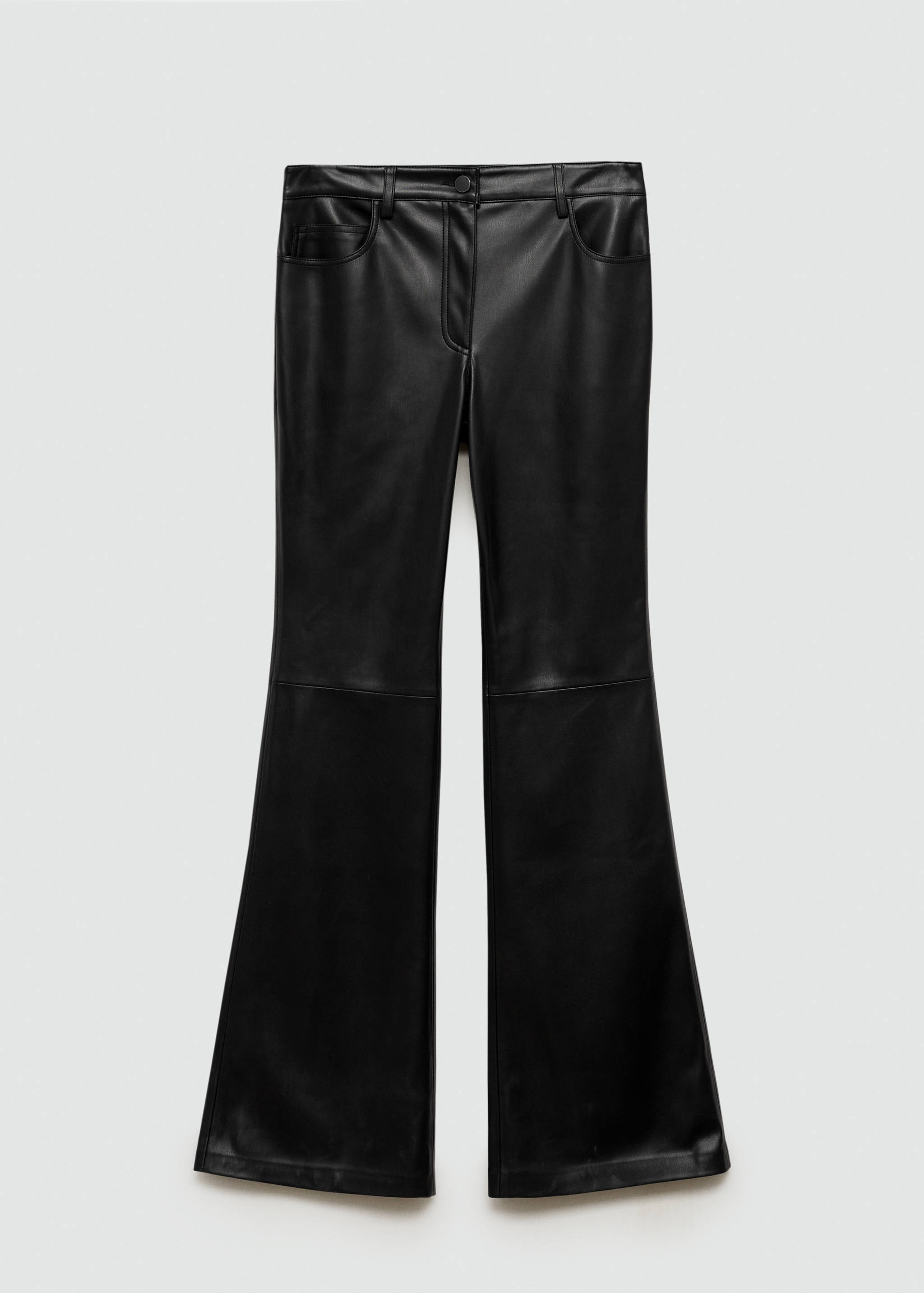 Faux-leather flared trousers - Article without model