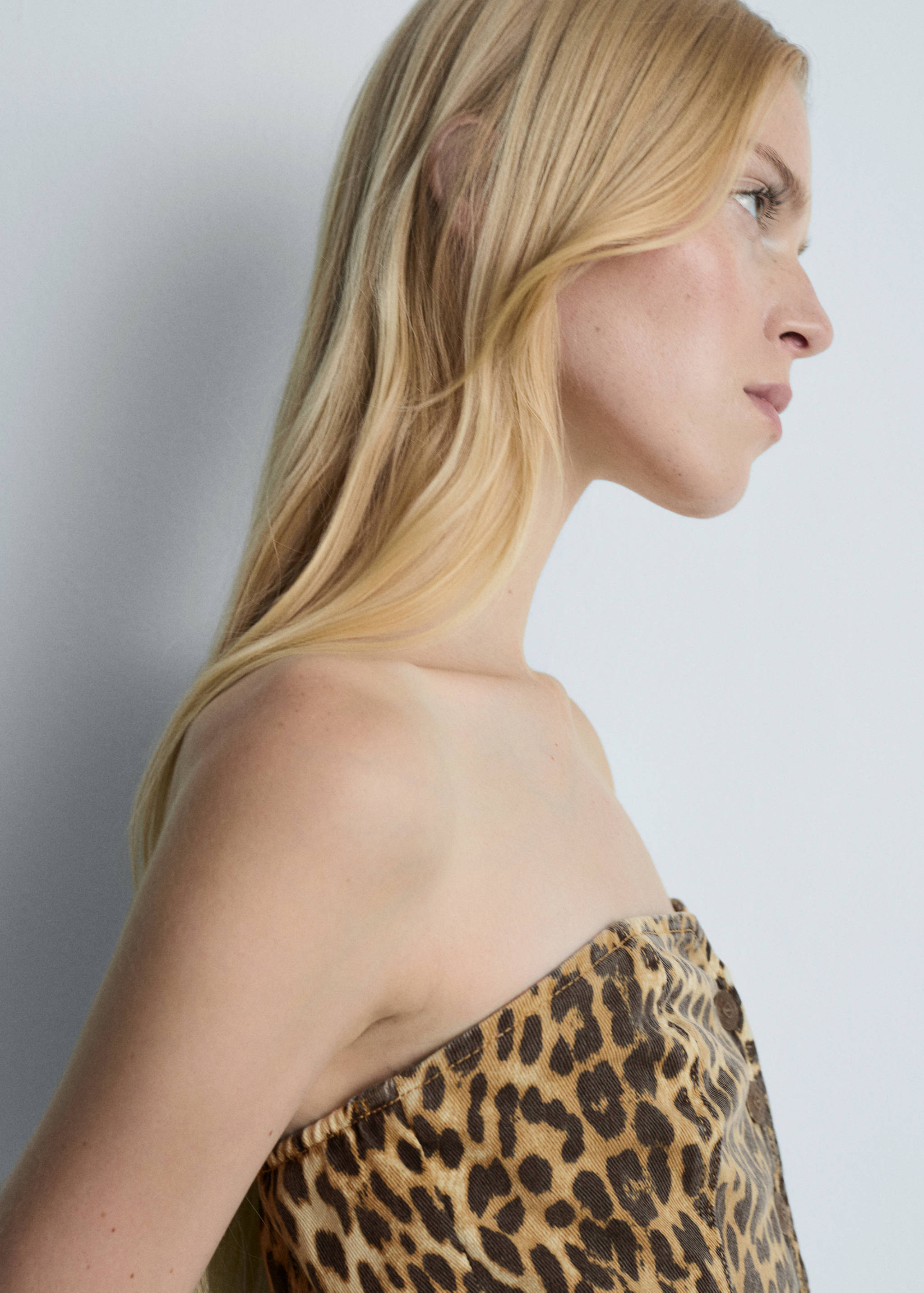 Leopard-print corset top - Details of the article 1