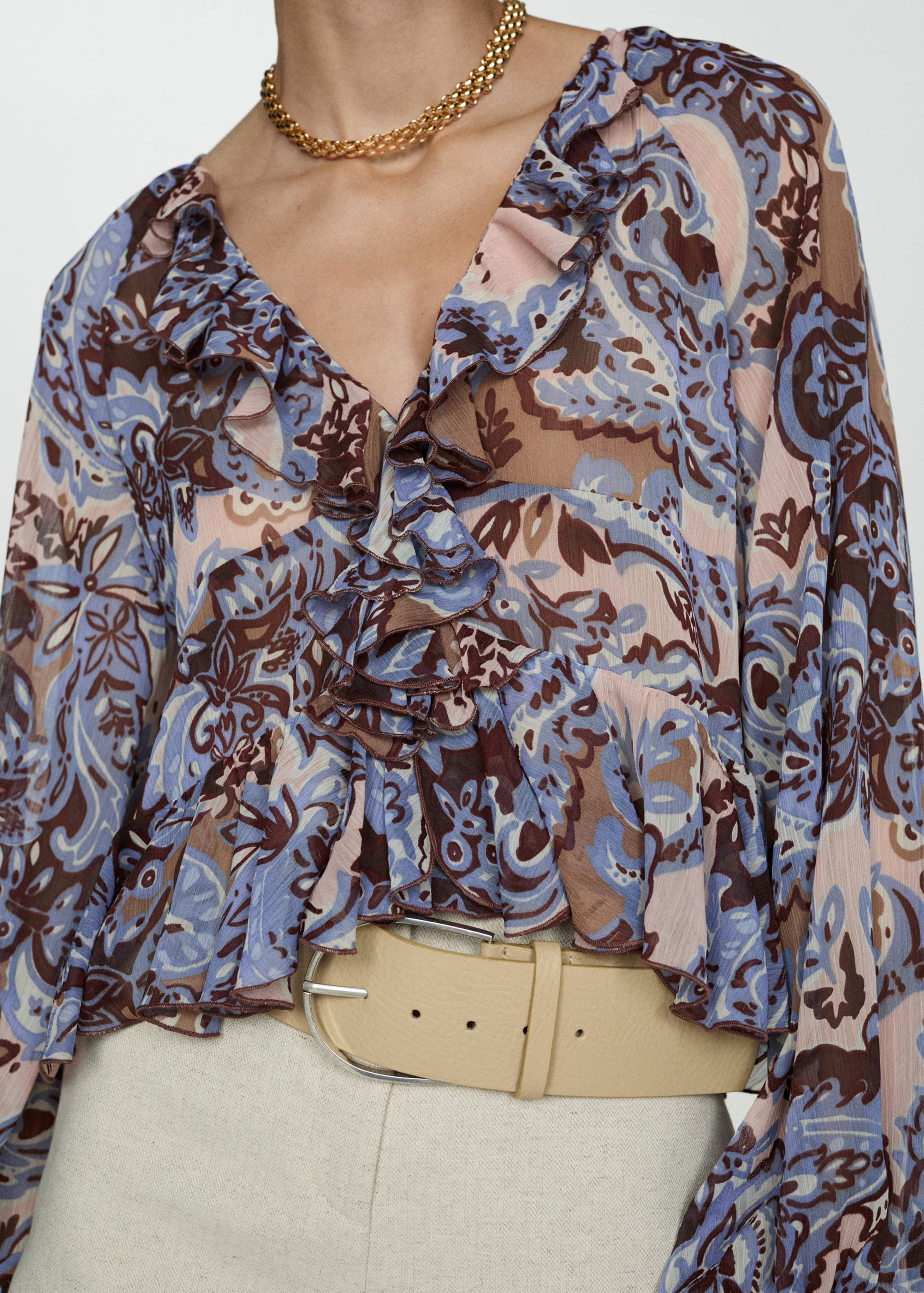 Paisley blouse with ruffles - Details of the article 6