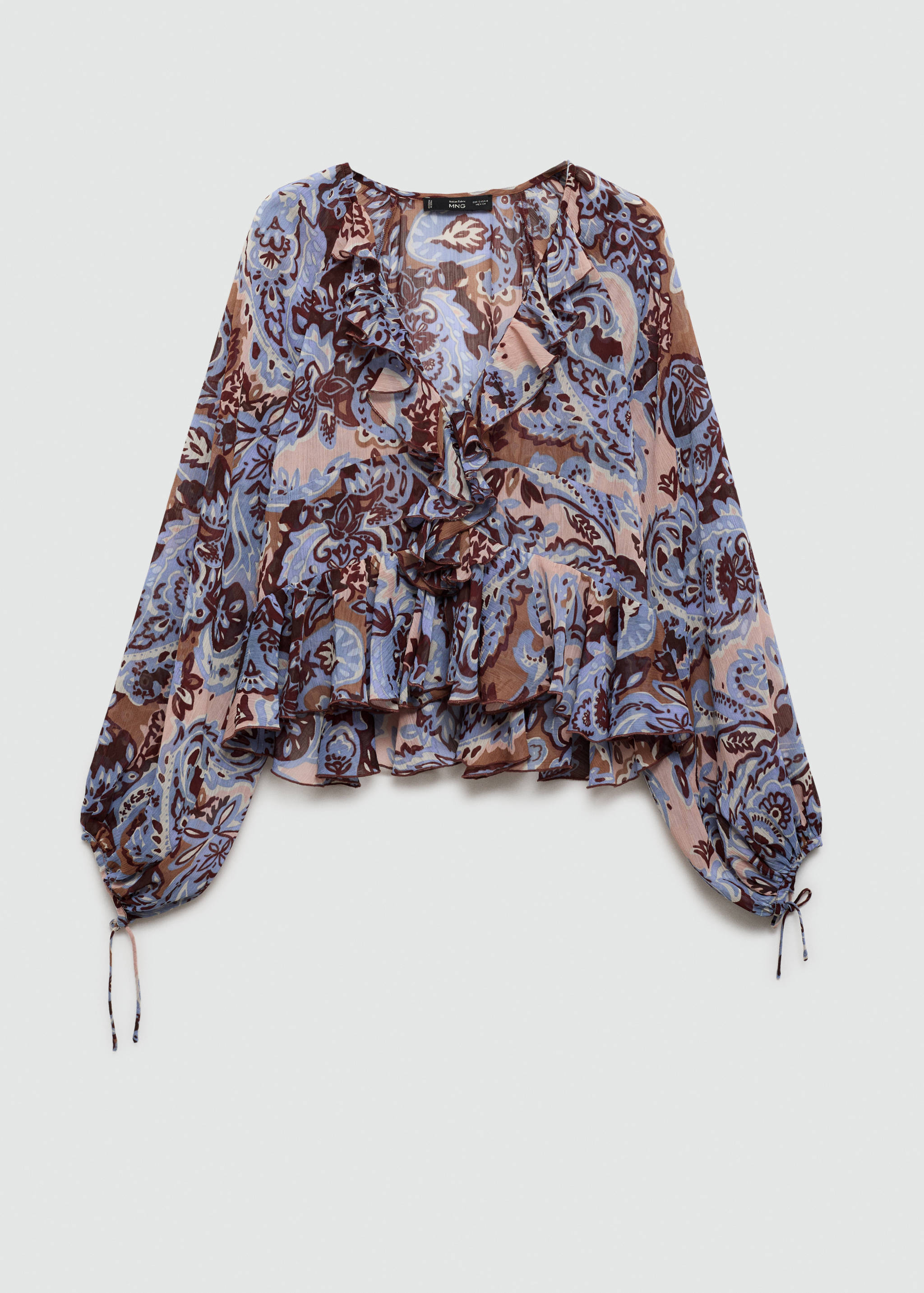 Paisley blouse with ruffles - Article without model