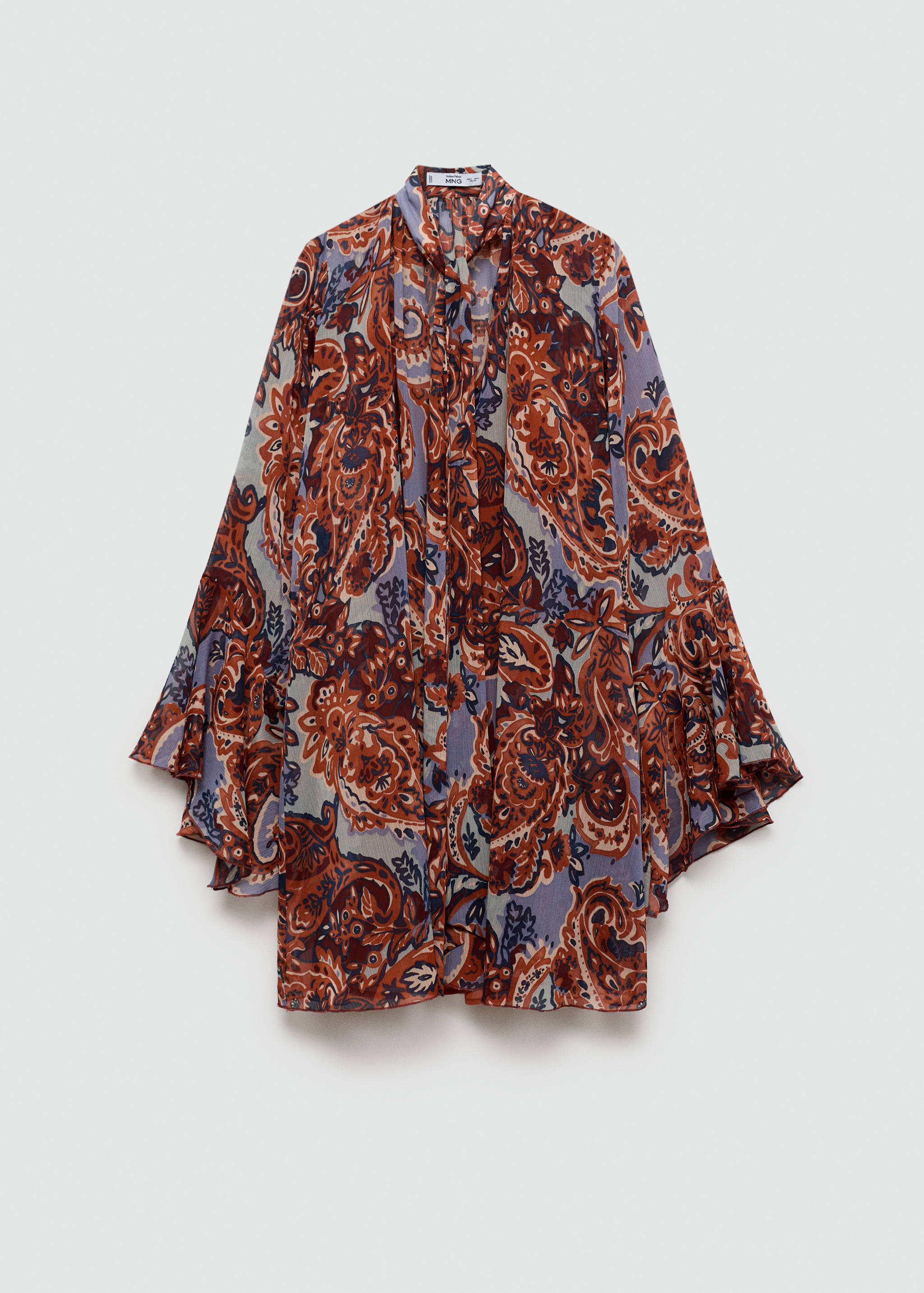 Ruffled paisley-print dress - Article without model