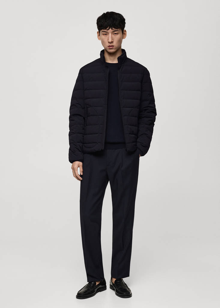Quilted jacket with feather filling — Dark Navy