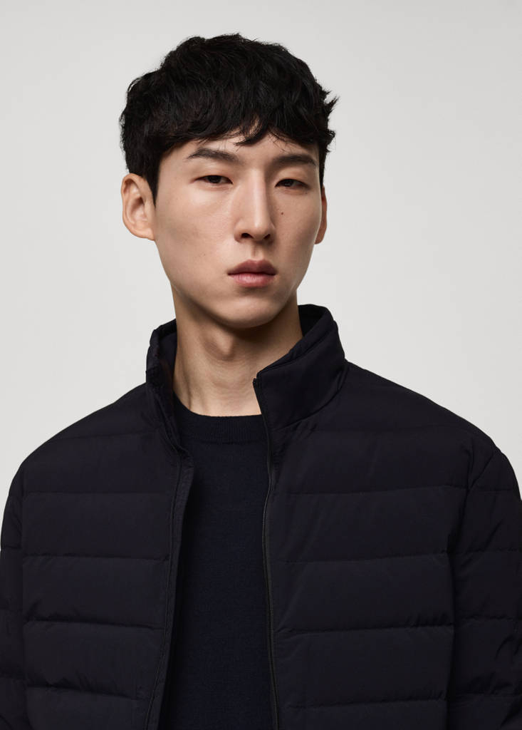 Quilted jacket with feather filling — Dark Navy