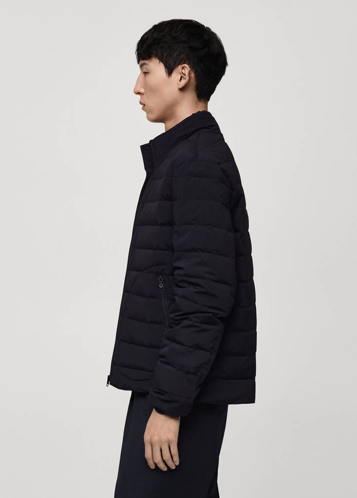 Quilted jacket with feather filling — Dark Navy