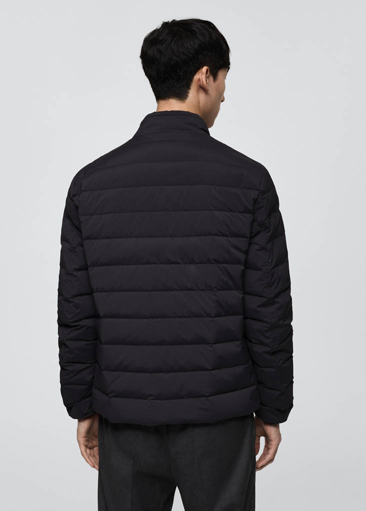Quilted jacket with feather filling — Charcoal