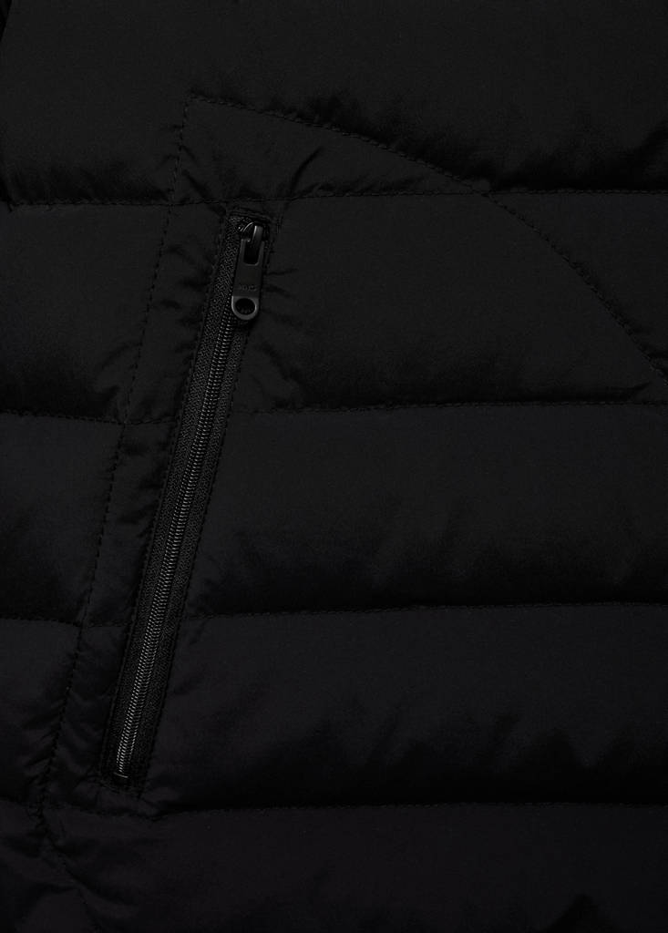Quilted jacket with feather filling — Black