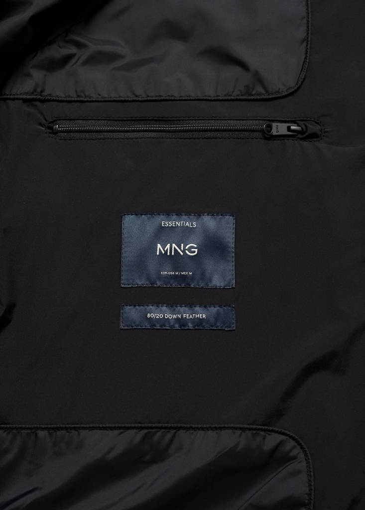Quilted jacket with feather filling — Black