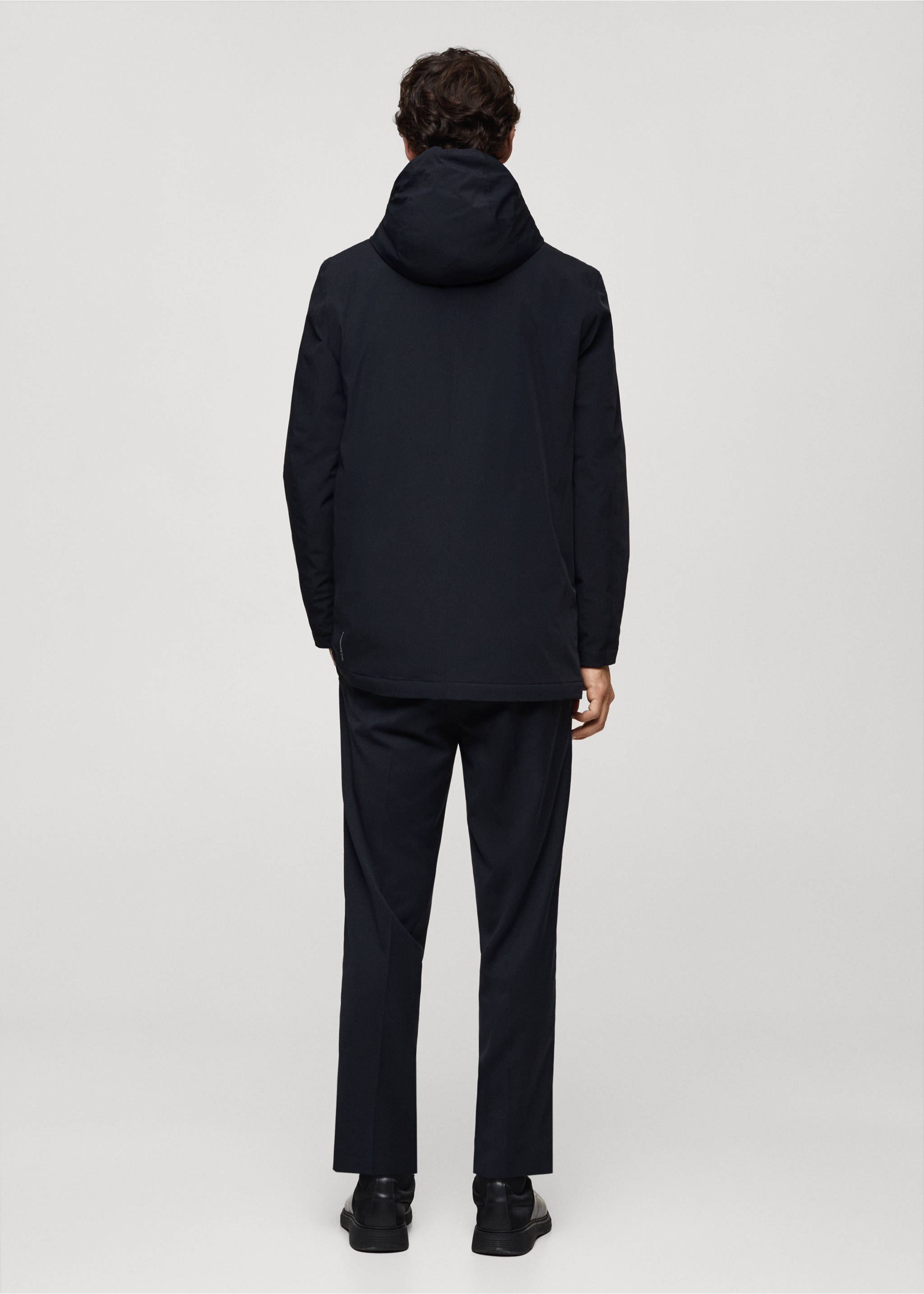 Thermore® waterproof quilted parka with Thermore® padding - Reverse of the article, Dark Navy. Ref: 77075960-00.