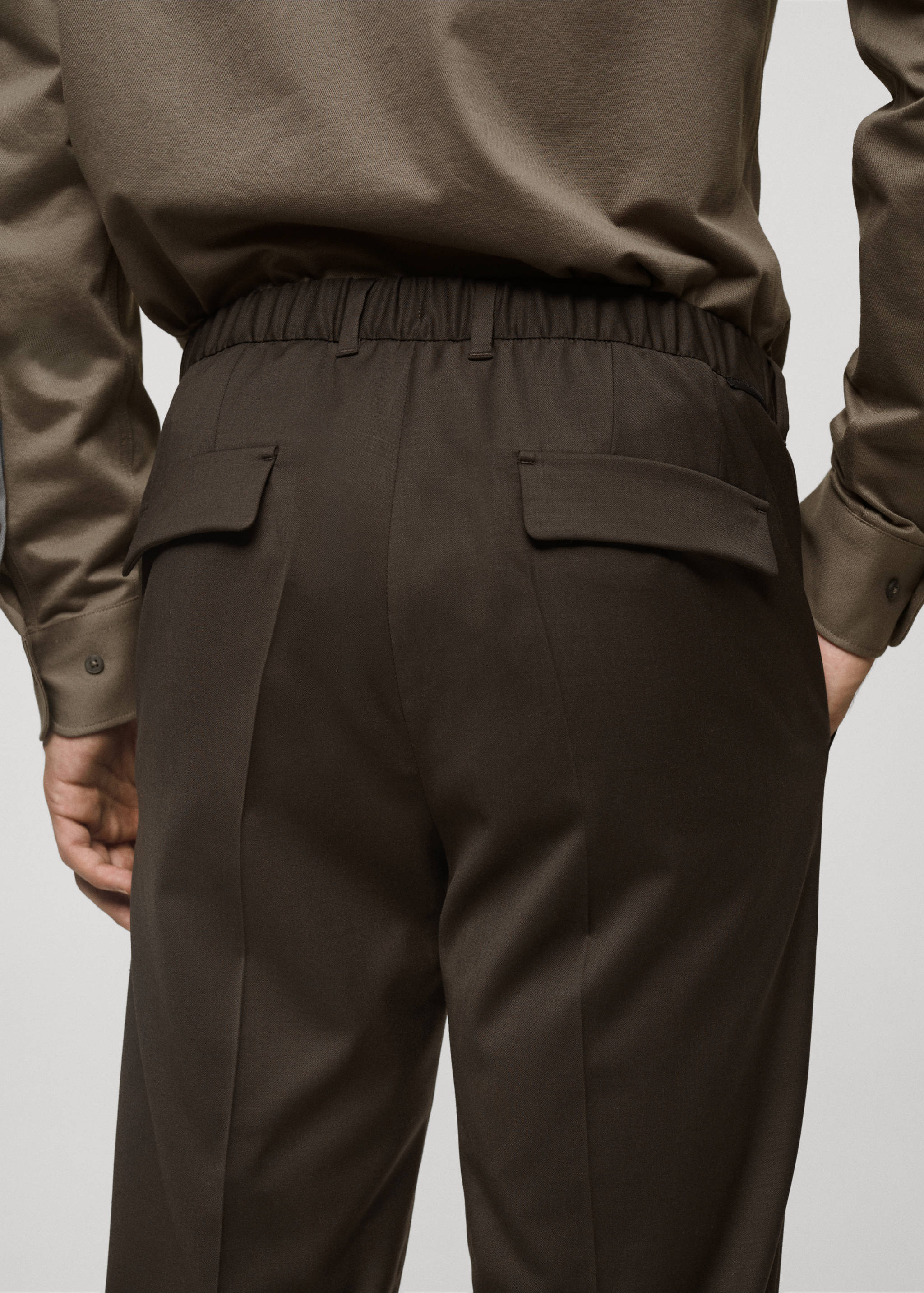 Coolmax® stretch-fabric slim-fit trousers - Details of the article 6