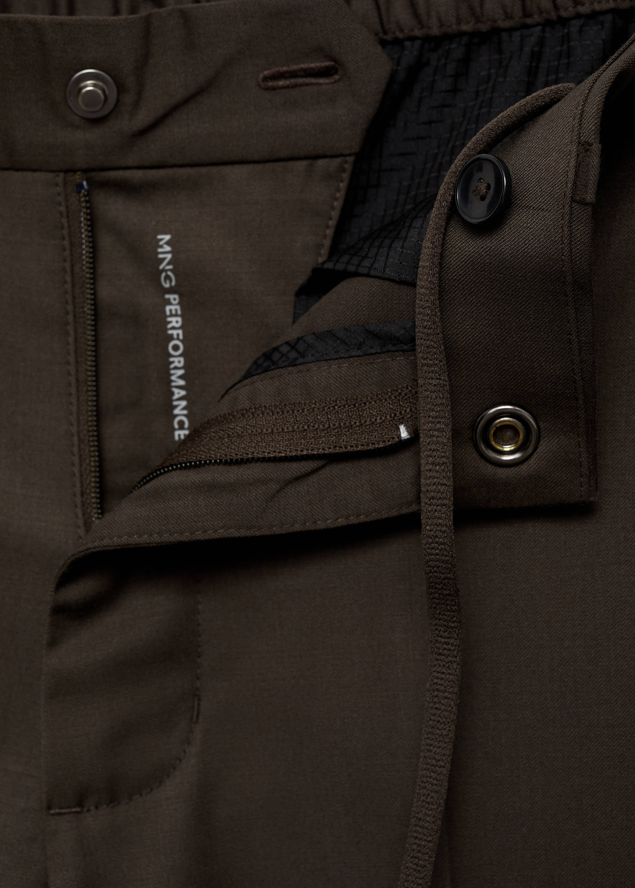 Coolmax® stretch-fabric slim-fit trousers - Details of the article 8