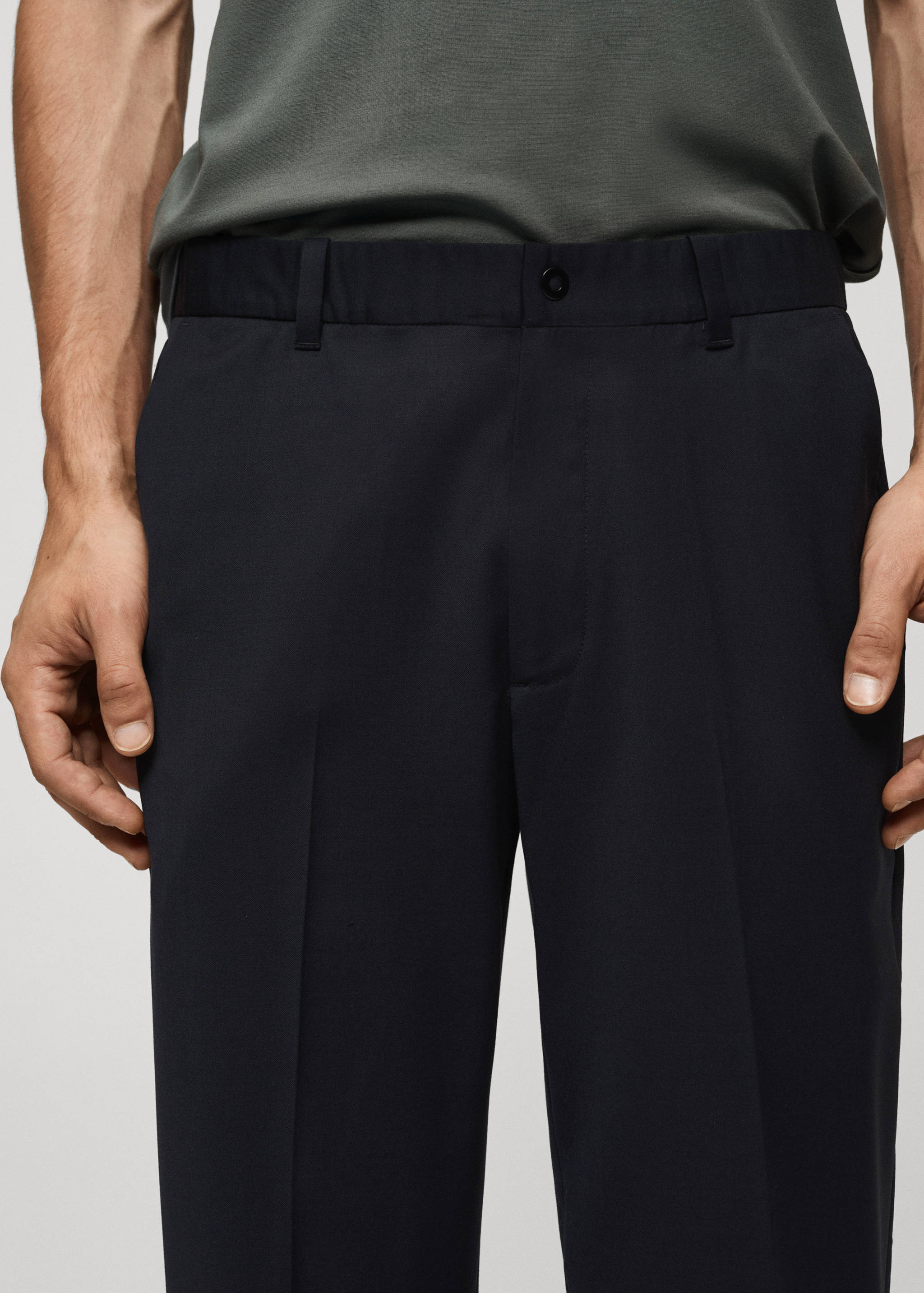 Coolmax® stretch-fabric slim-fit trousers - Details of the article 1