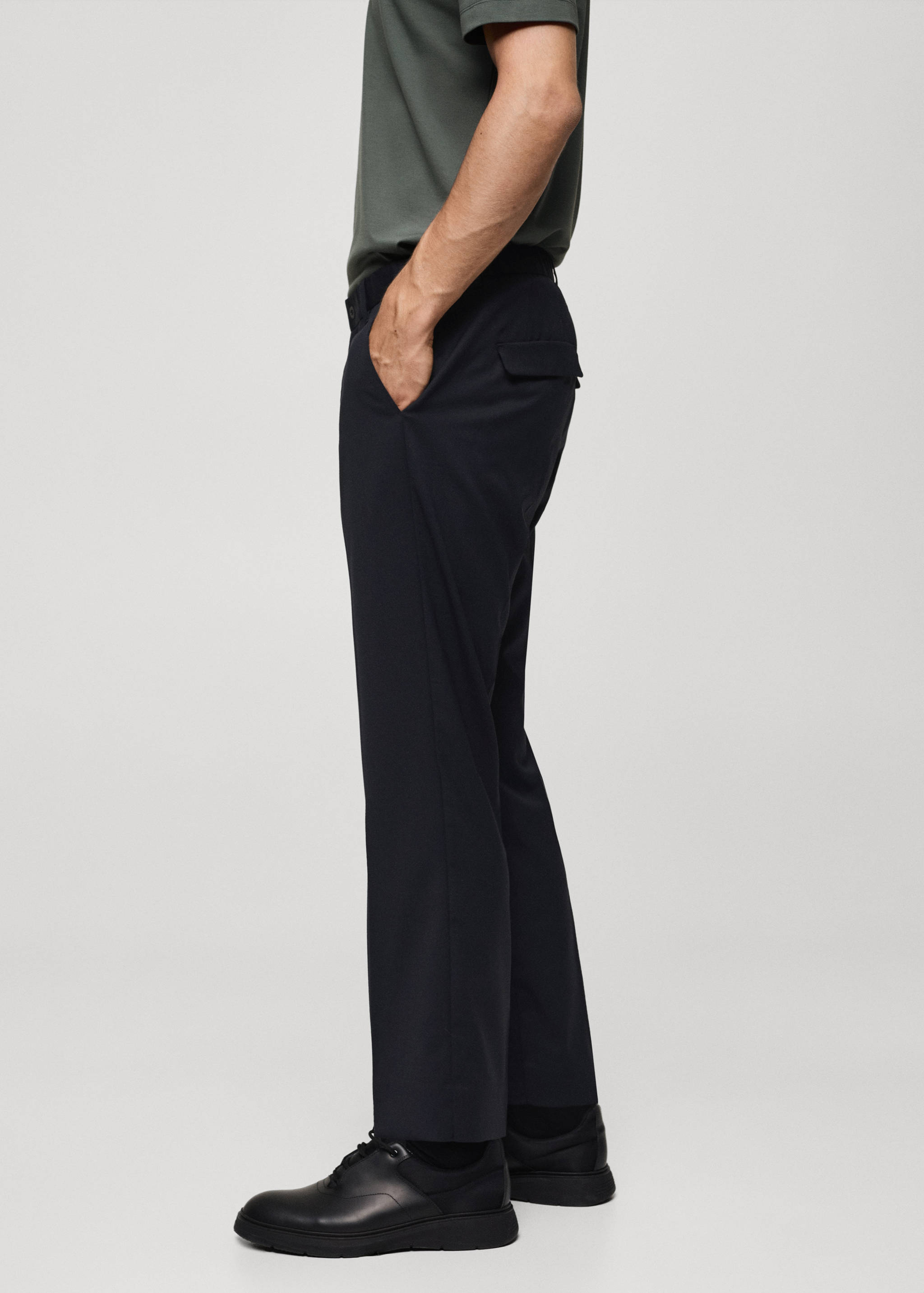 Coolmax® stretch-fabric slim-fit trousers - Details of the article 2