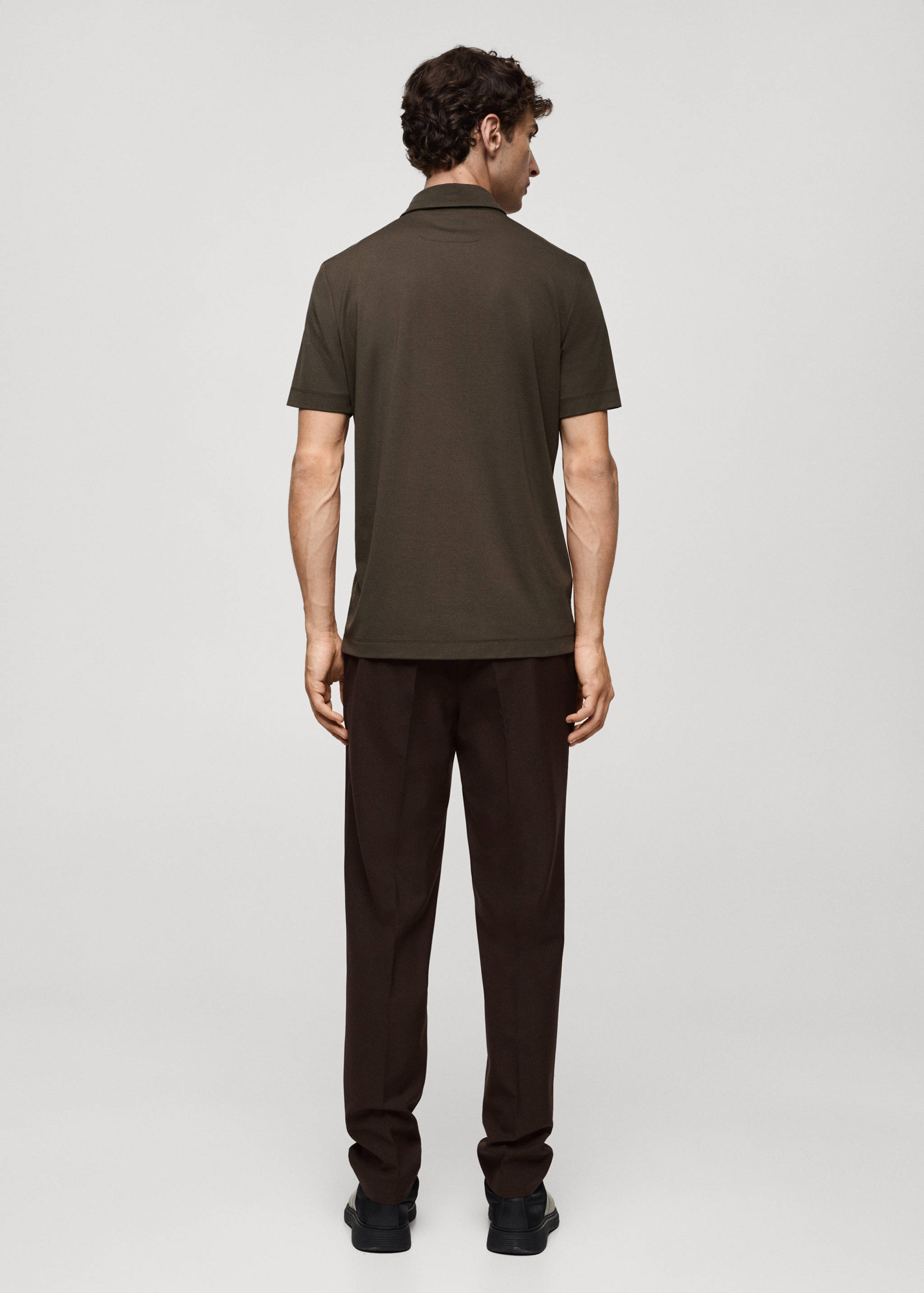 Stretch-fabric technical polo shirt - Reverse of the article