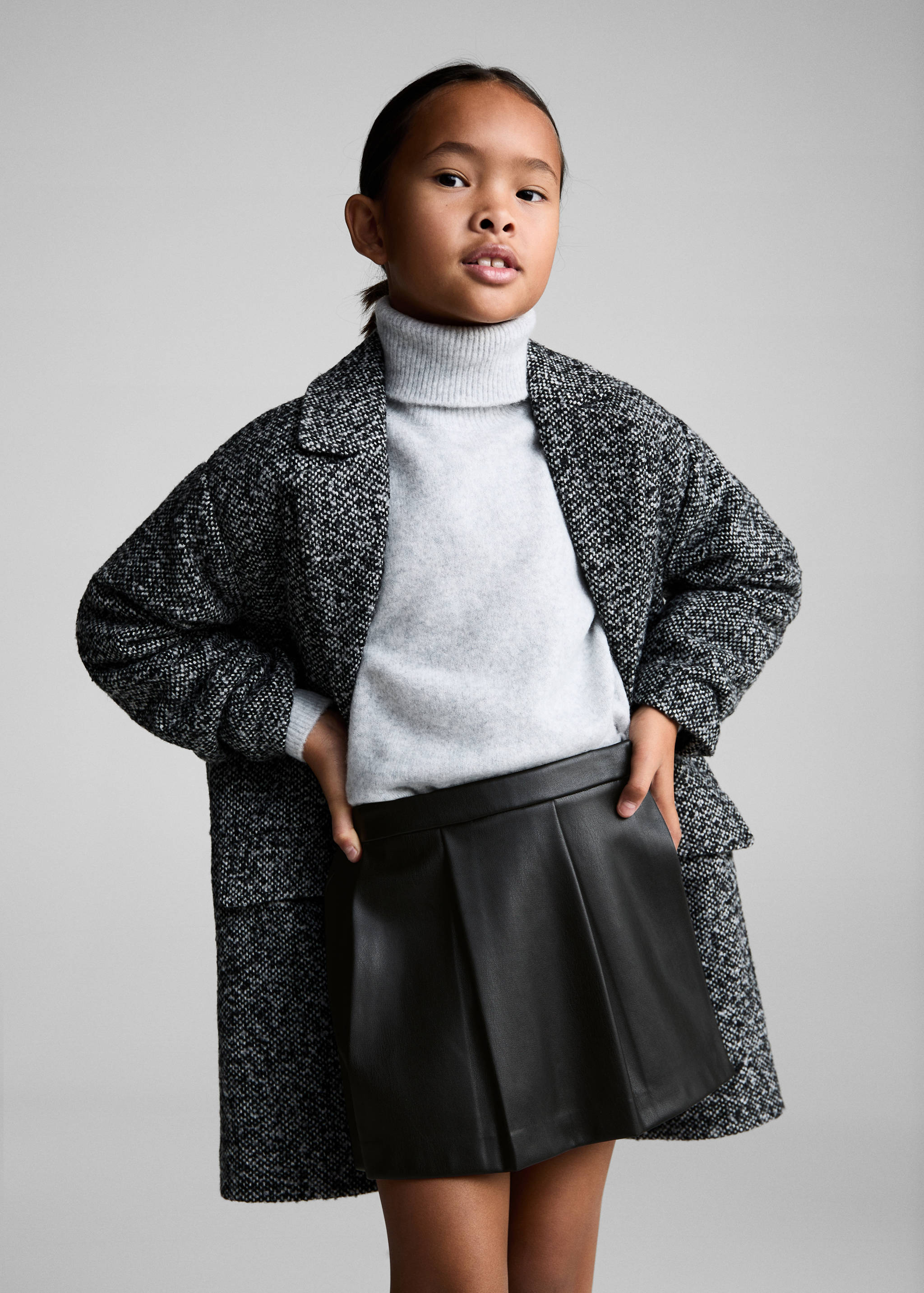 Faux-leather culottes - Medium plane