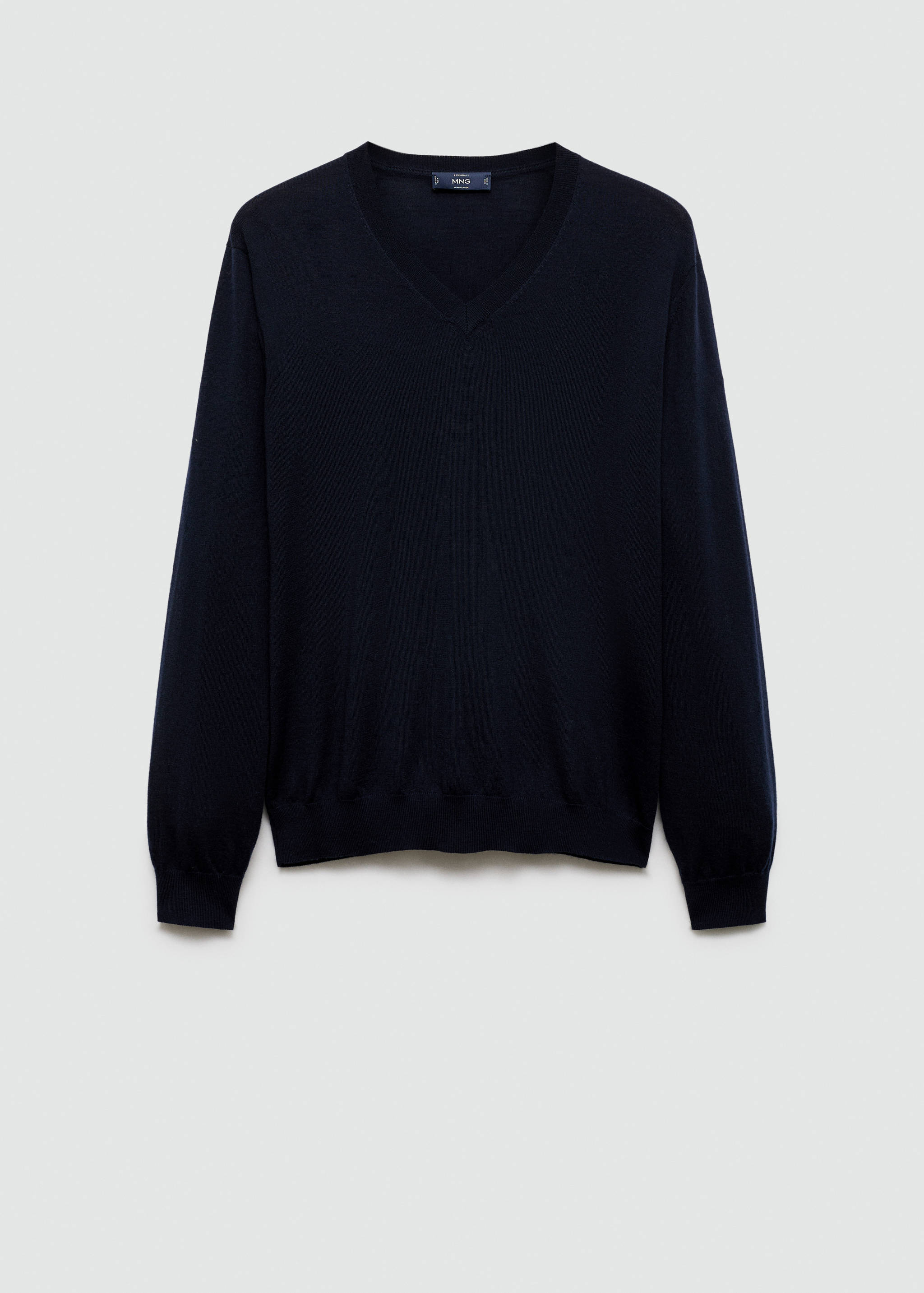 100% merino wool V-neck sweater - Article without model