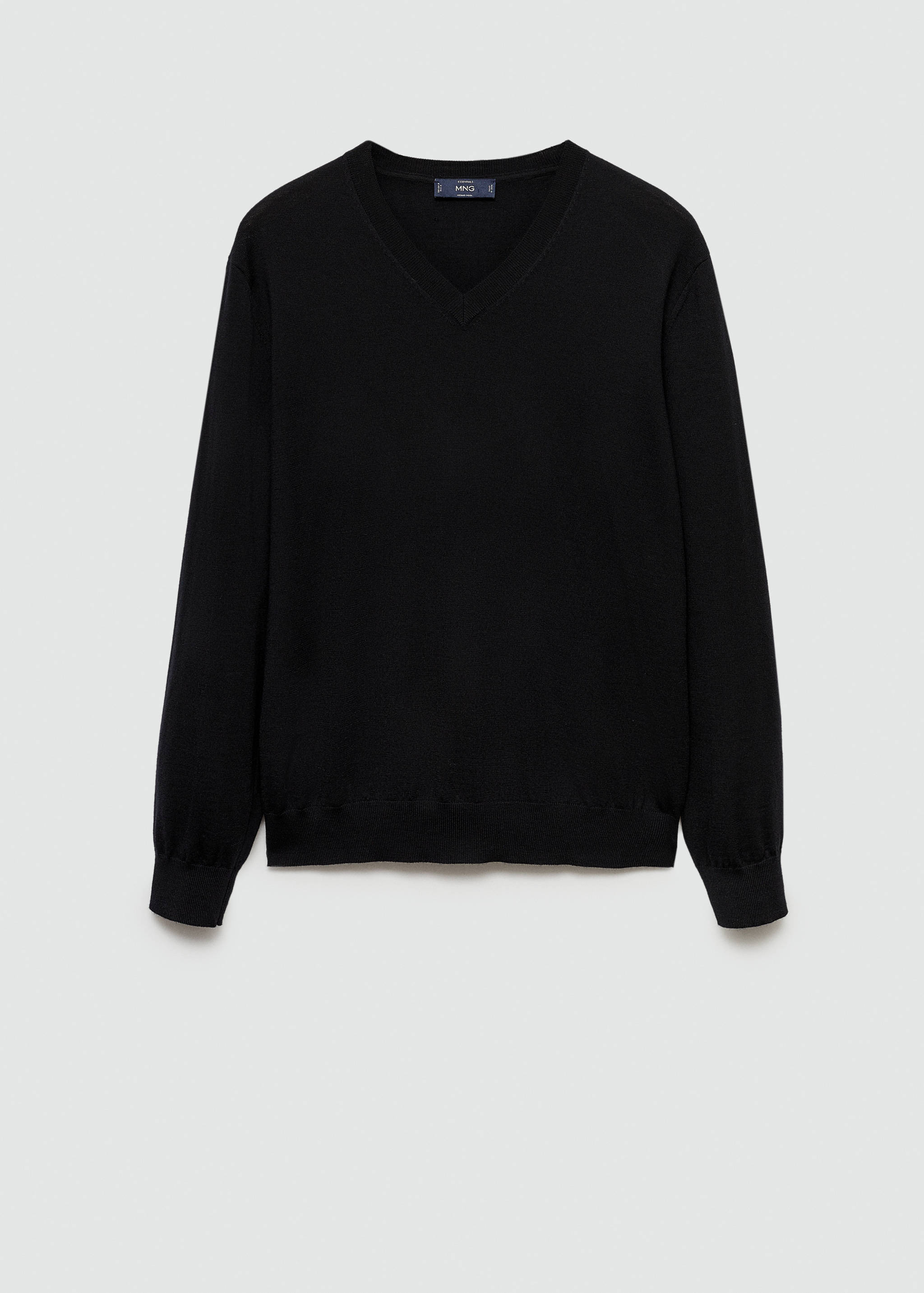 100% merino wool V-neck sweater - Article without model