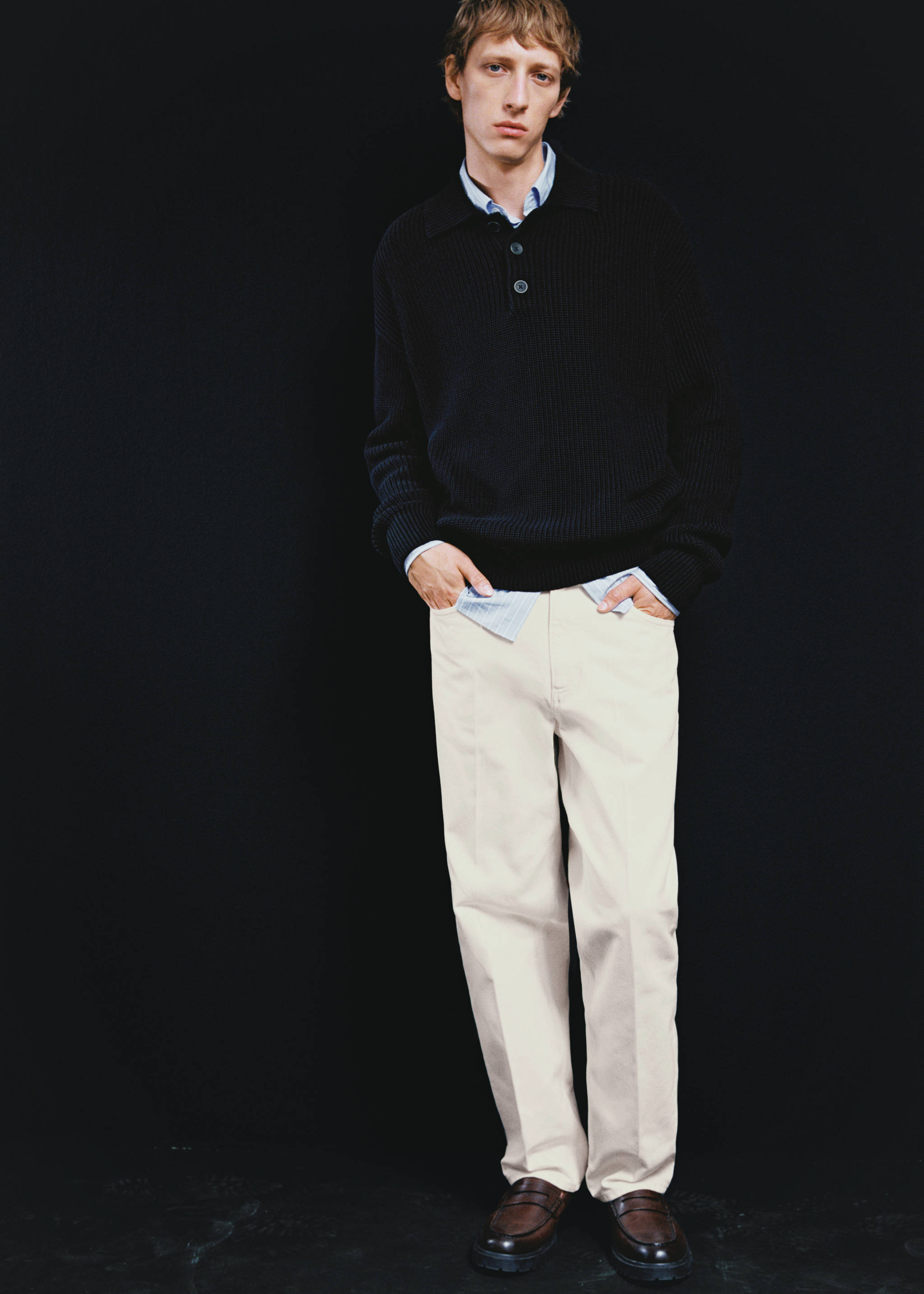 Relaxed-fit jeans with flattened stripe - Details of the article 3