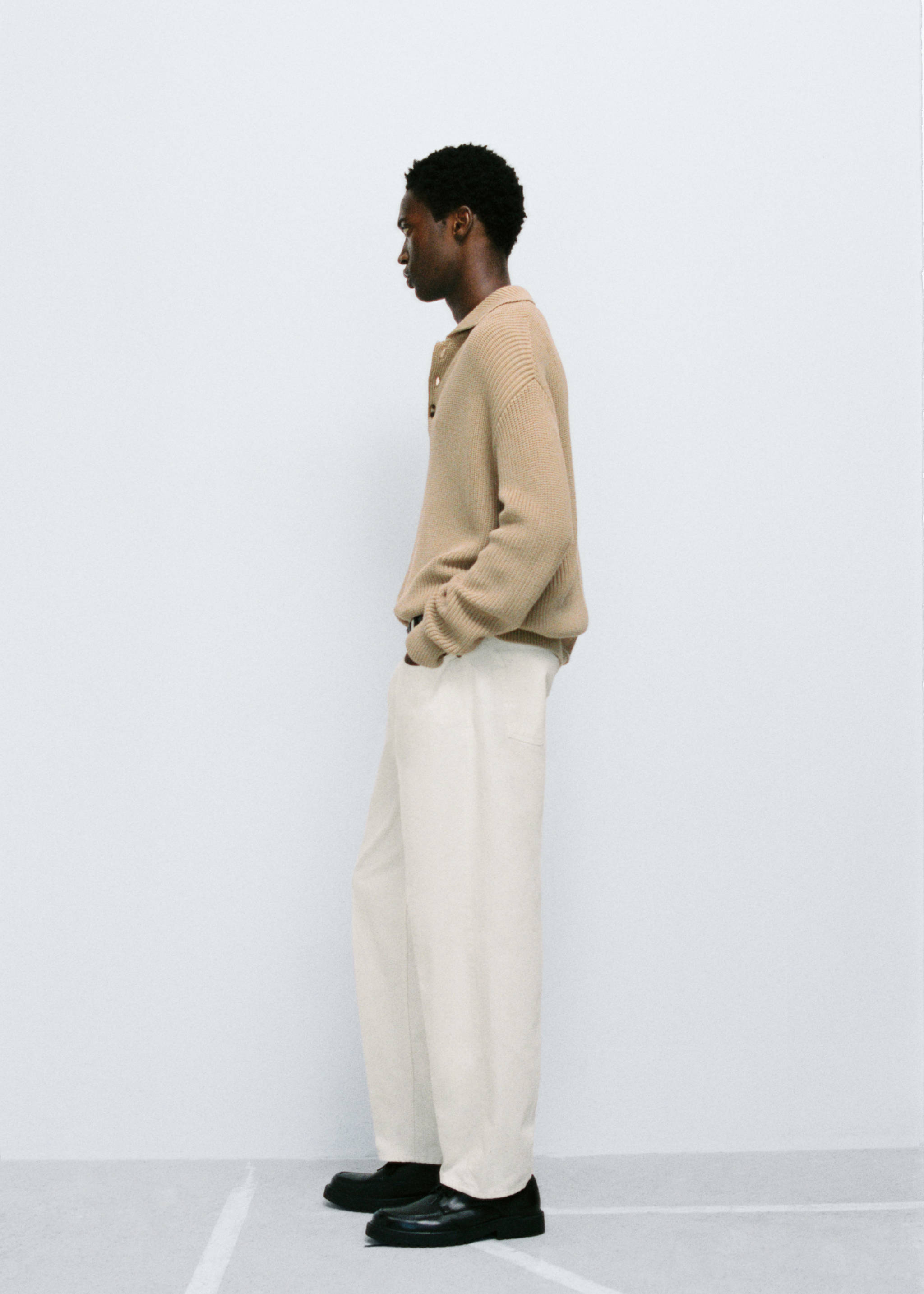 Relaxed-fit jeans with flattened stripe - Details of the article 5