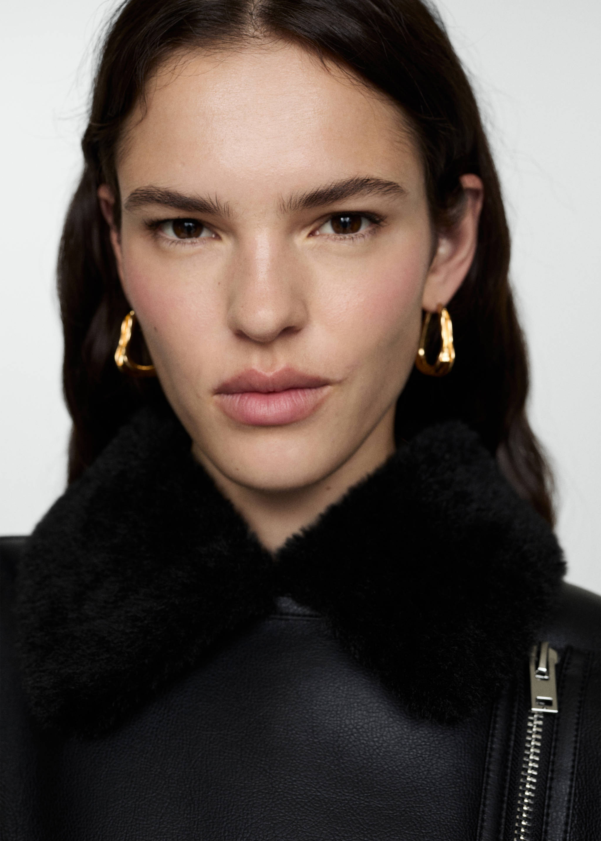 Double-faced faux-leather jacket - Details of the article 1