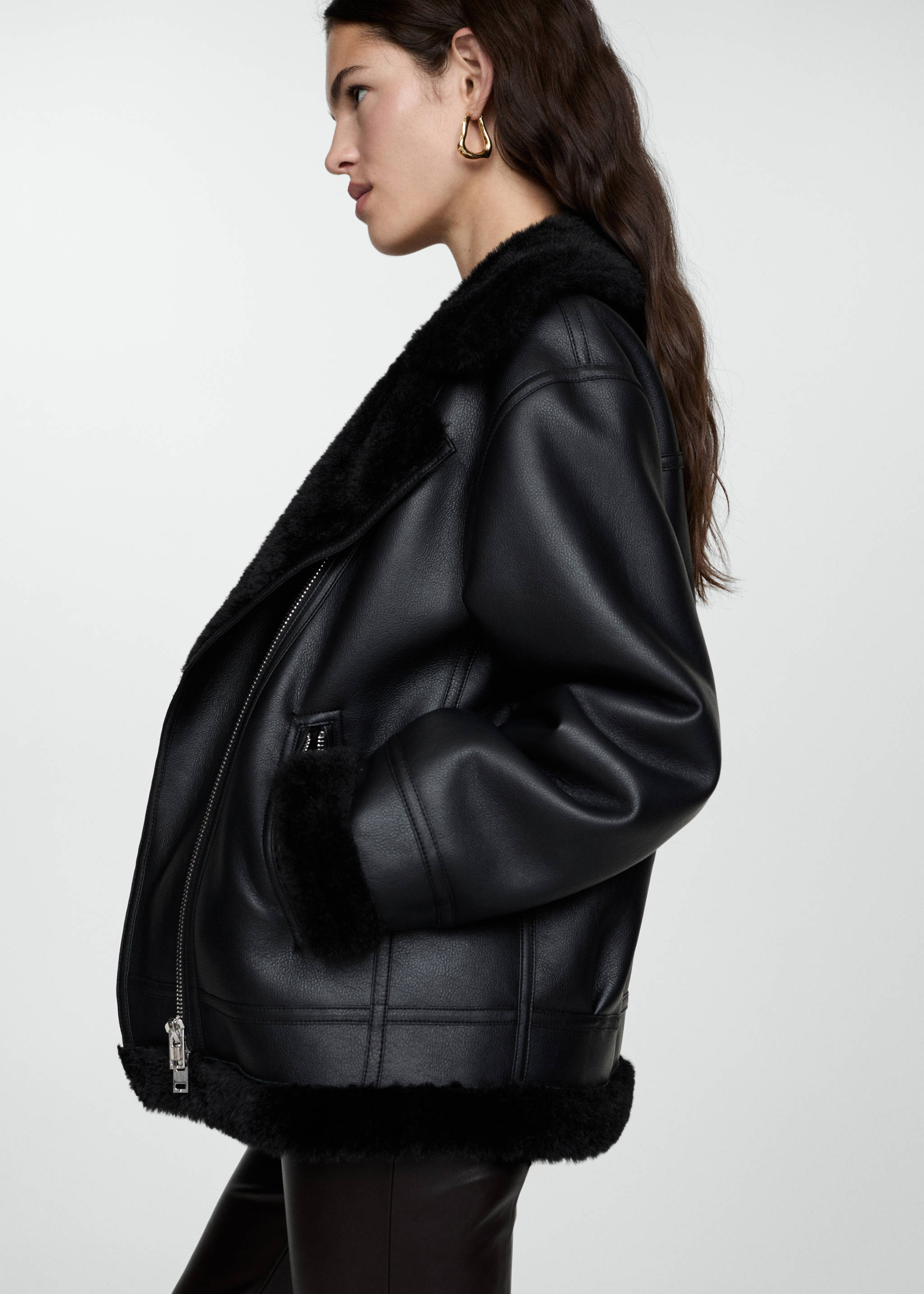 Double-faced faux-leather jacket - Details of the article 6