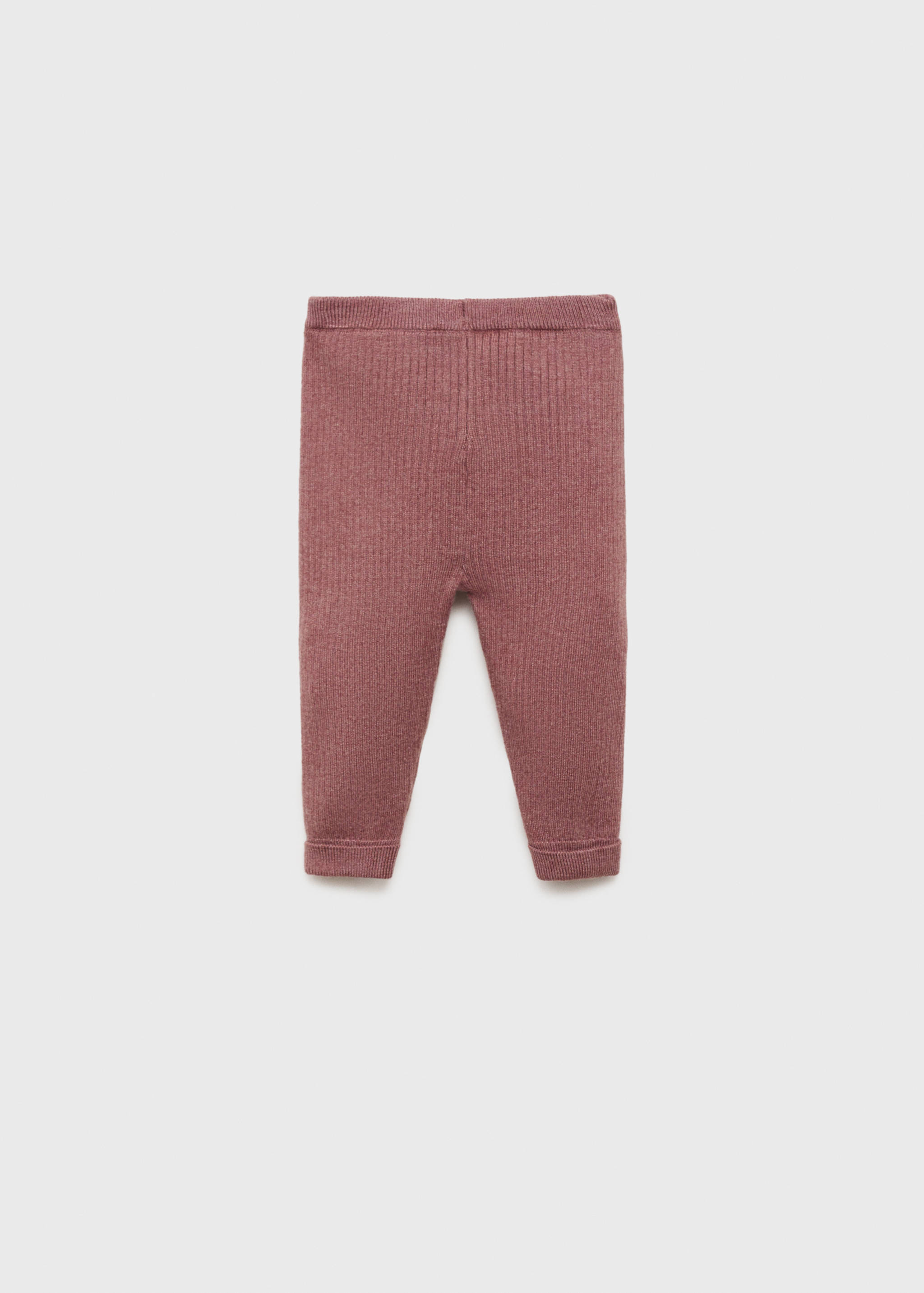 Gerippte Leggings mit Umschlagsaum - Rückseite des Artikels