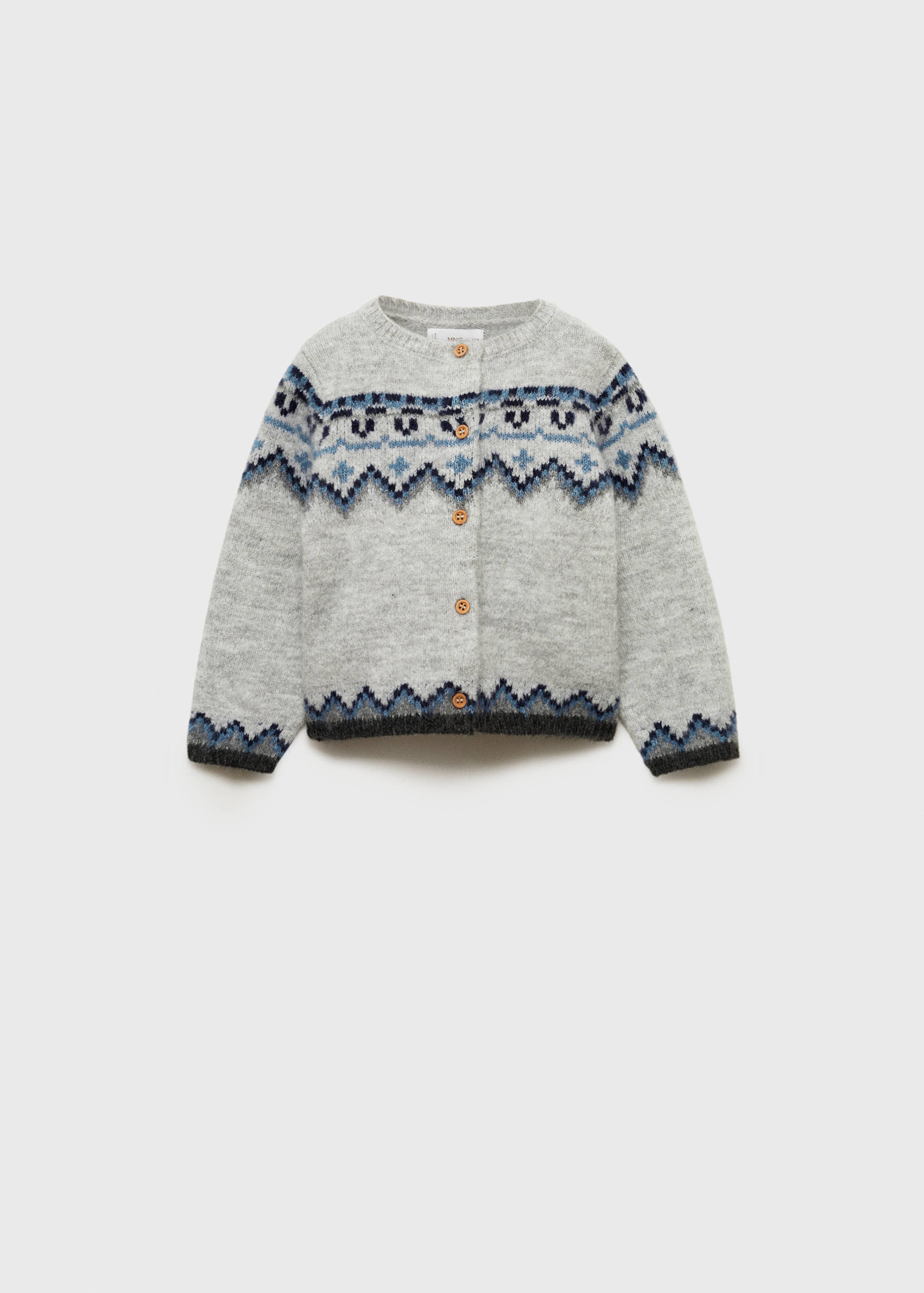 Jacquard knitted cardigan - Article without model