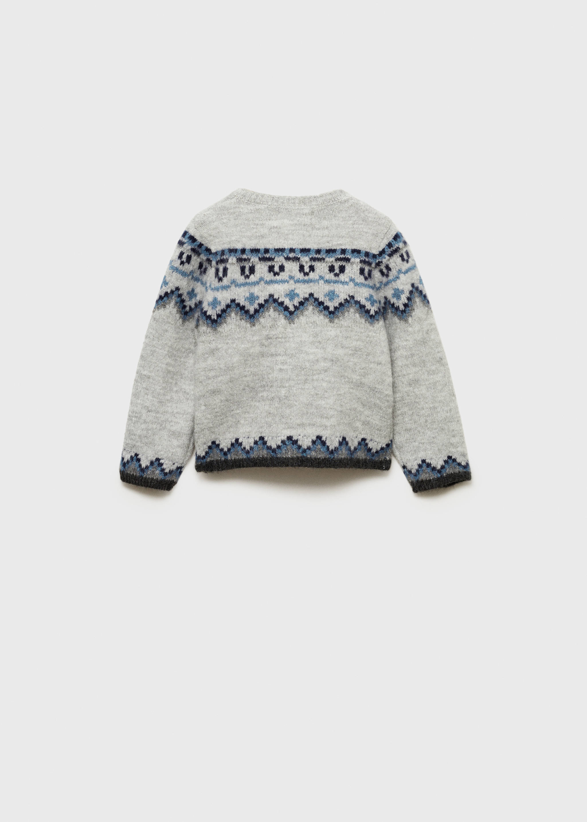 Jacquard knitted cardigan - Reverse of the article