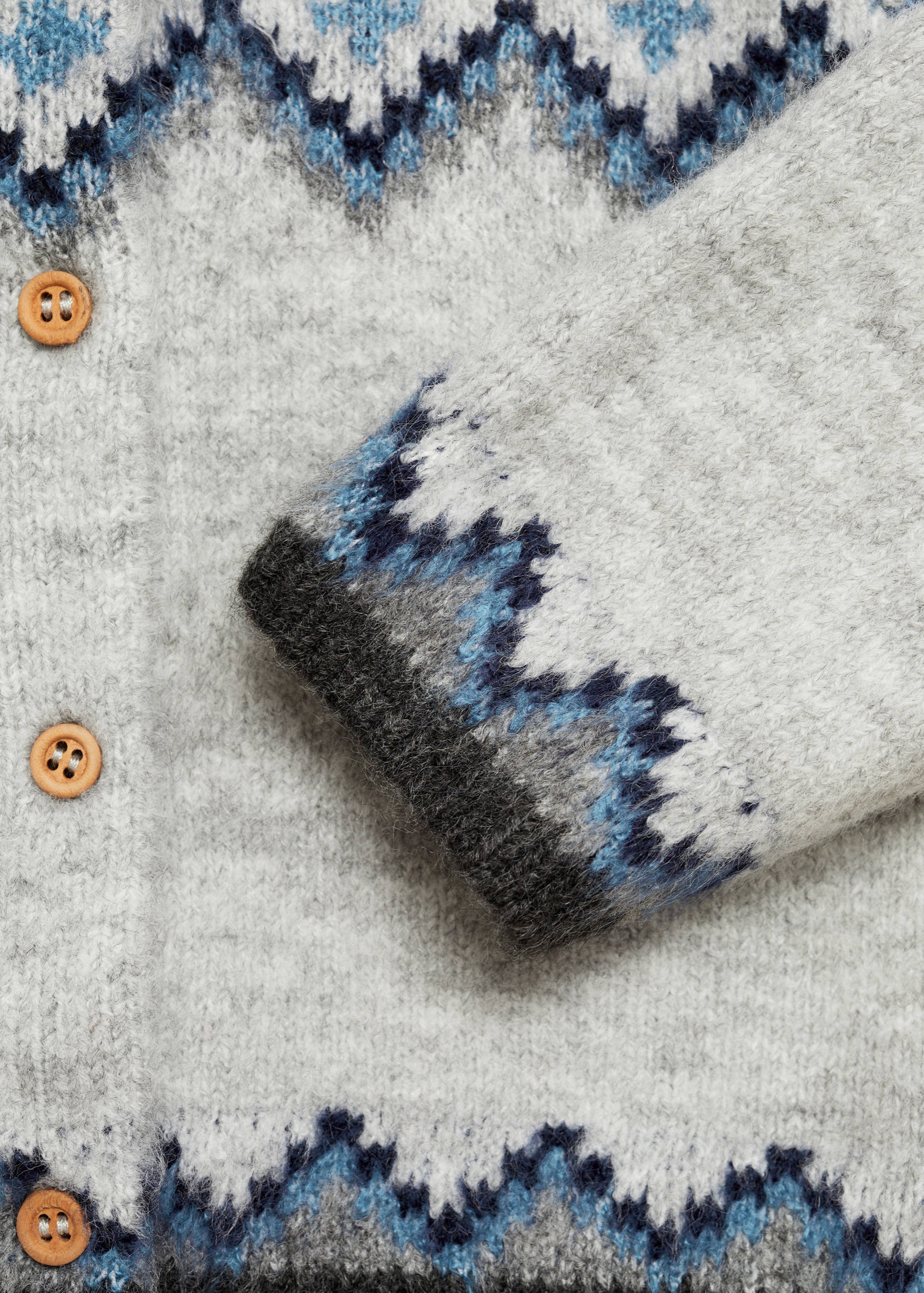 Jacquard knitted cardigan - Details of the article 0