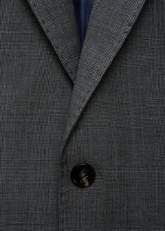 Venecia 100% virgin wool Prince of Wales check suit jacket — Grey 7