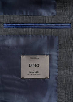 Venecia 100% virgin wool Prince of Wales check suit jacket — Grey 8