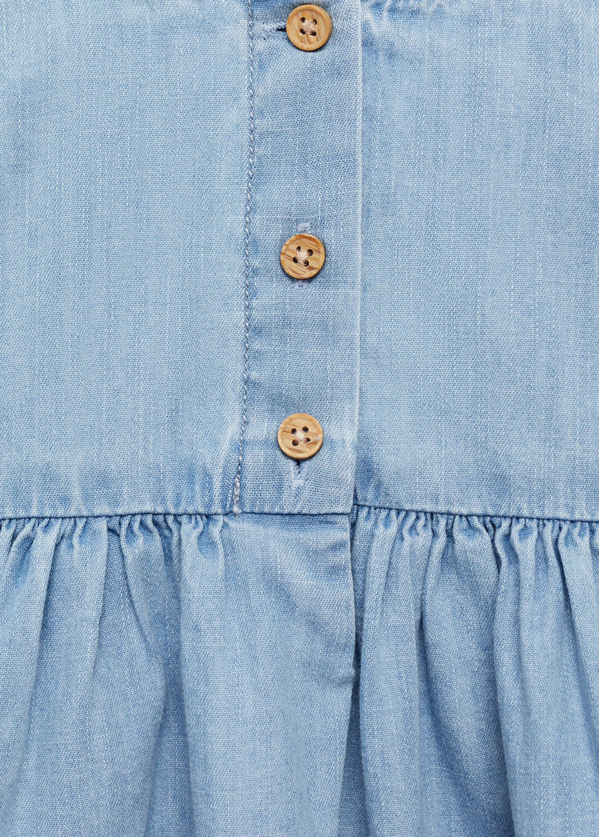 Flower embroidered denim dress - Details of the article 8