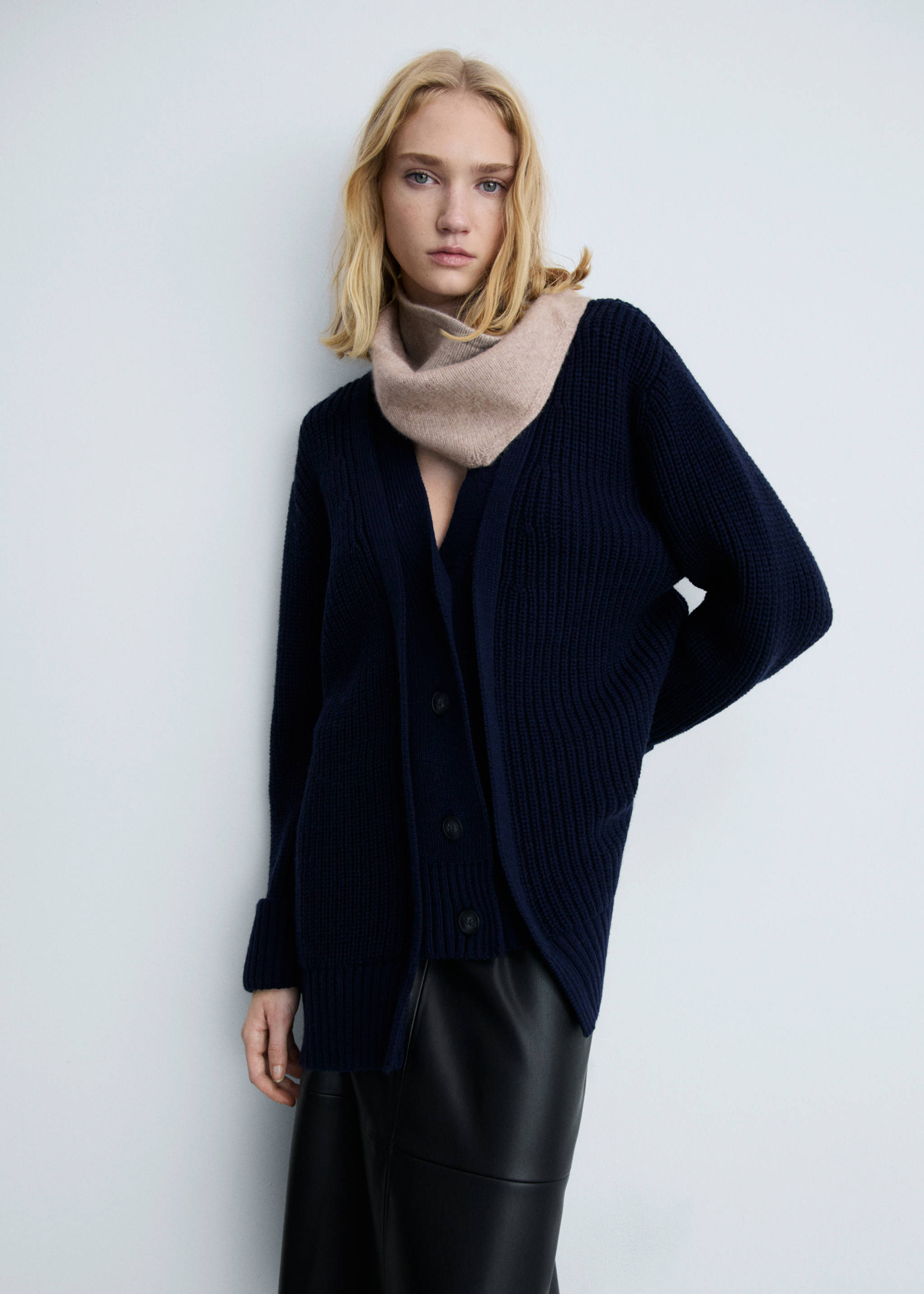 Foulard mélange laine cachemire - Plan général