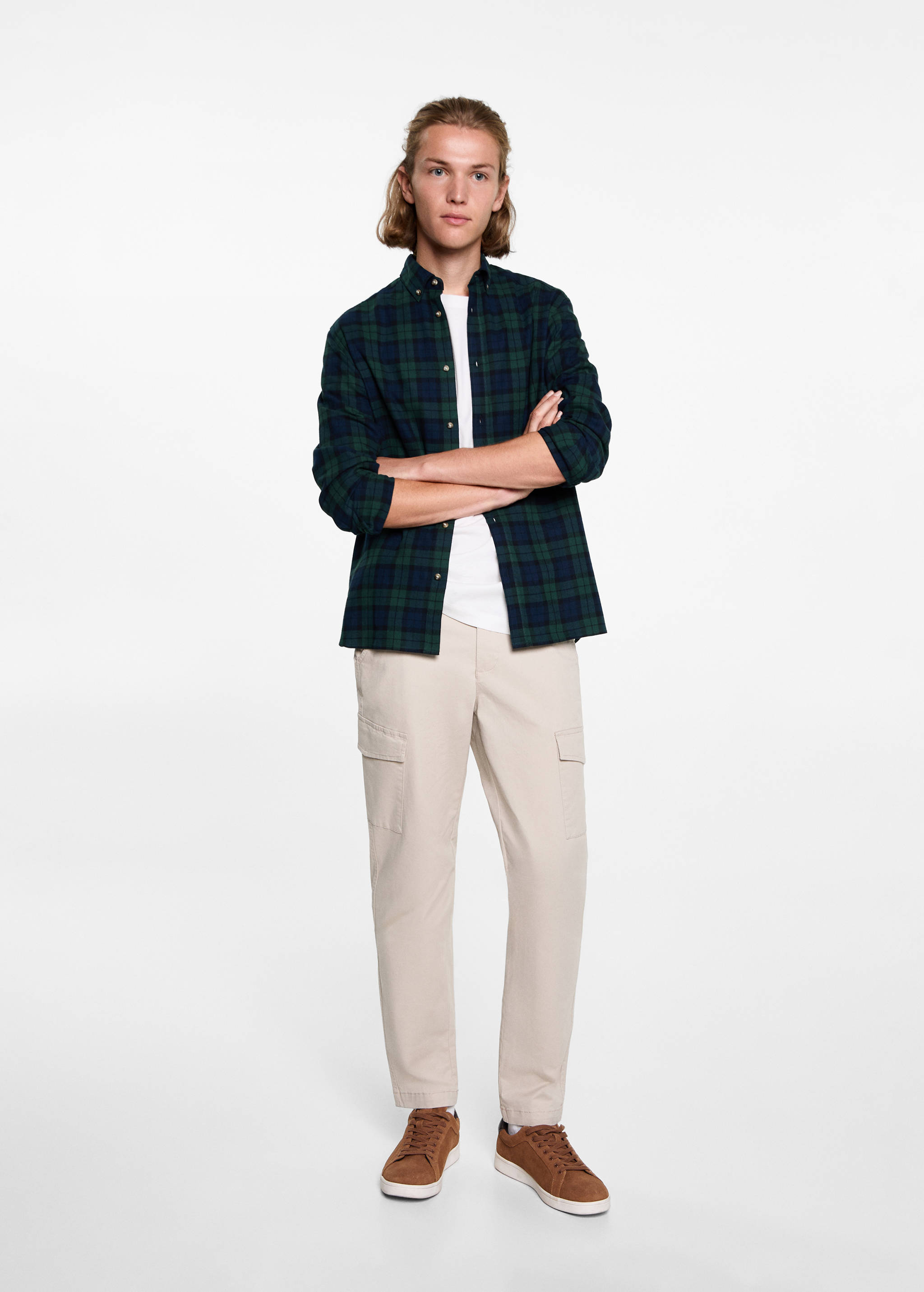 Check cotton shirt - General plane