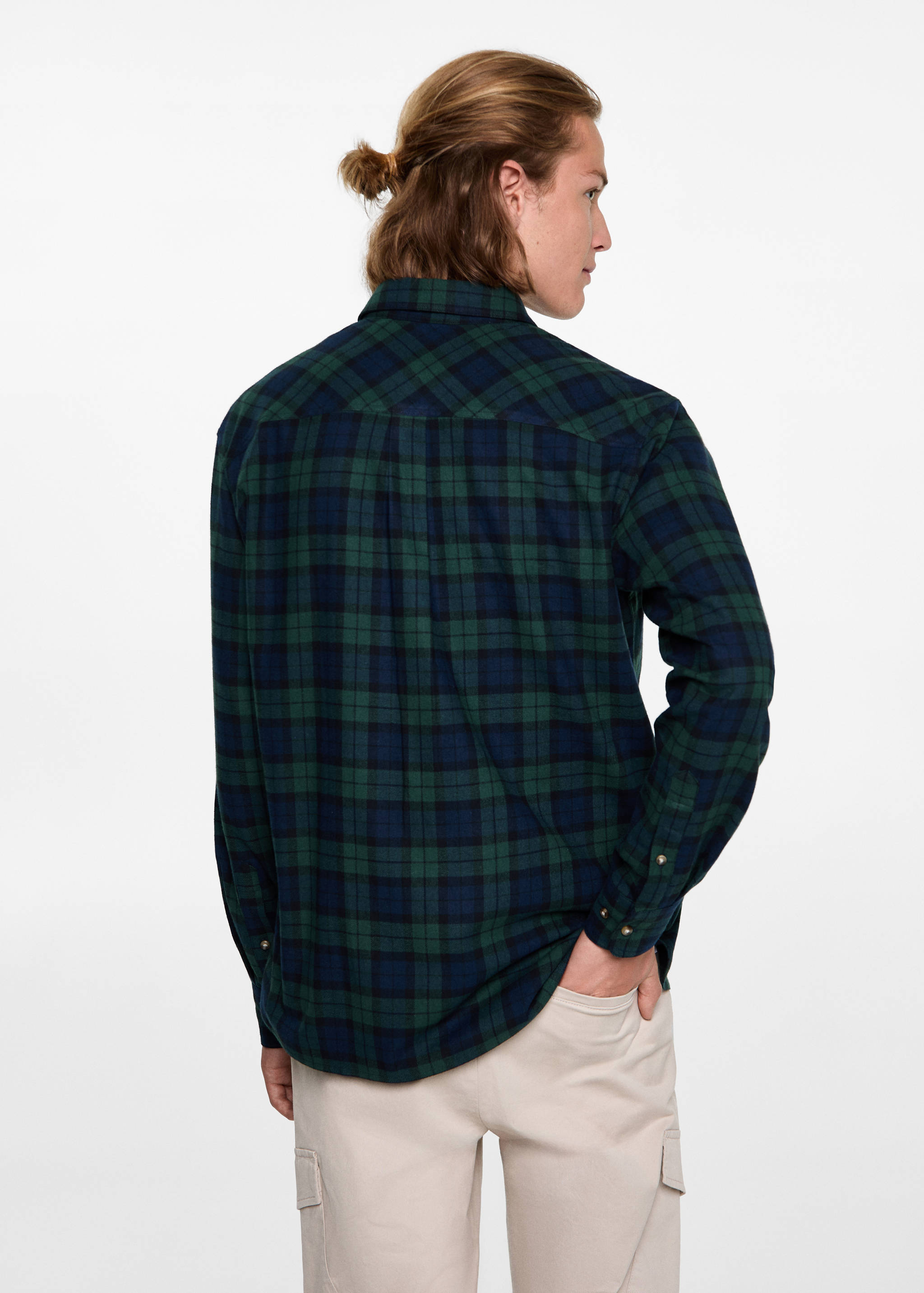 Check cotton shirt - Reverse of the article