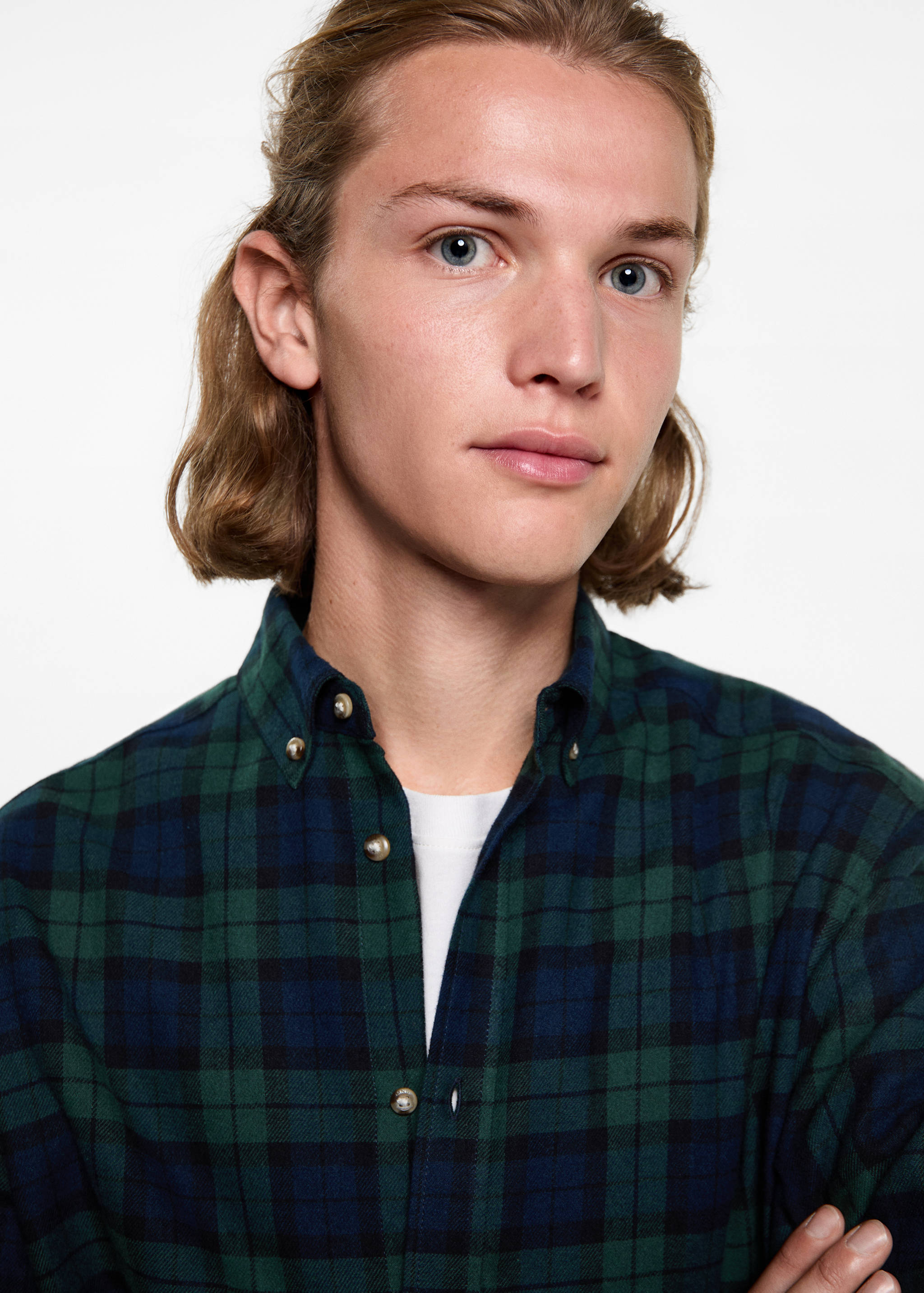 Check cotton shirt - Details of the article 1