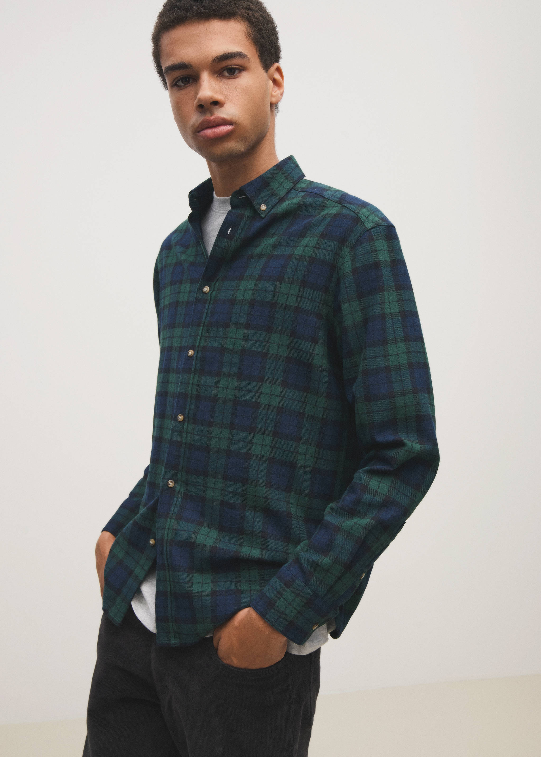 Check cotton shirt - Details of the article 6