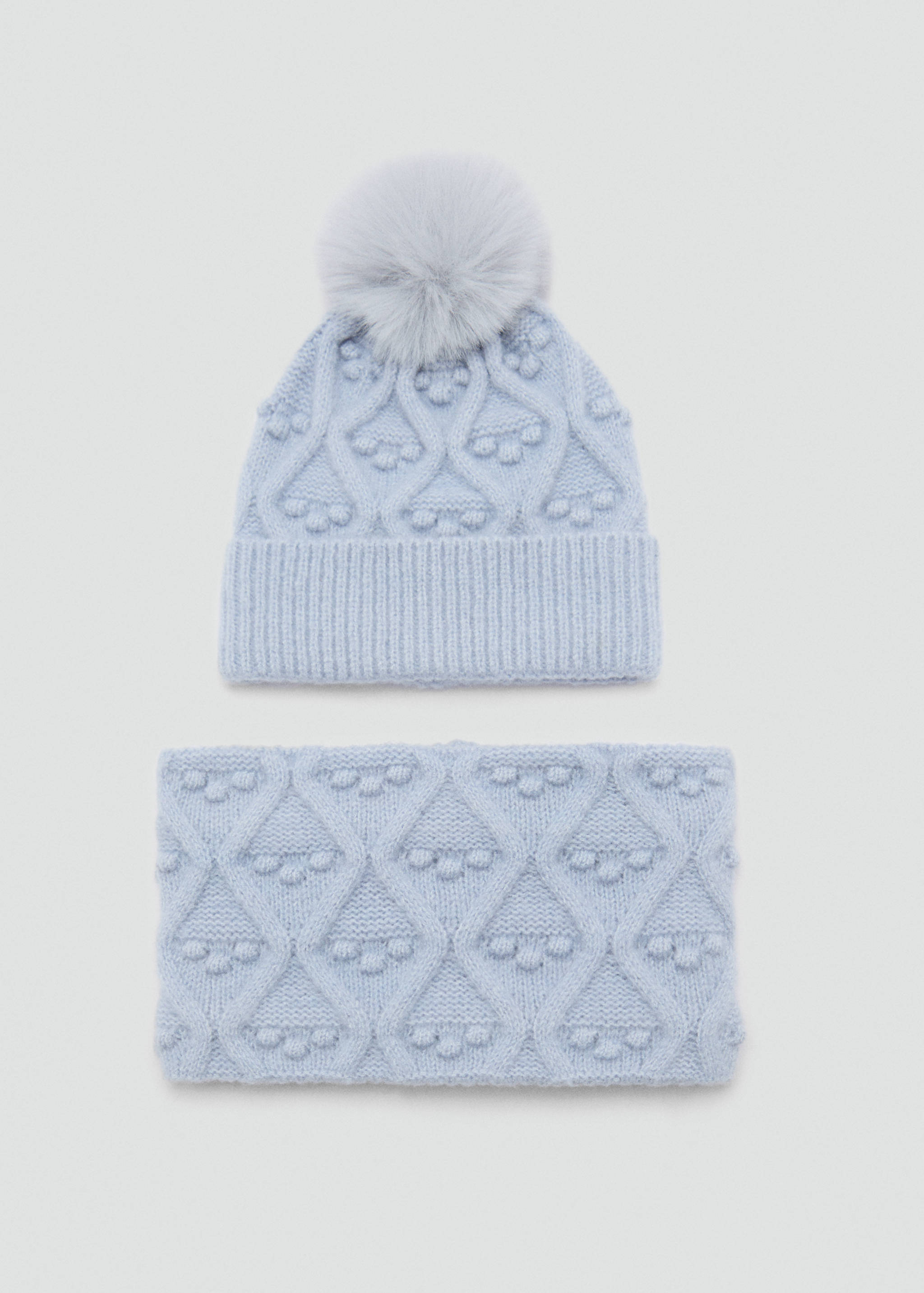 Pom pom cable-knit beanie - Детальніше про товар 2